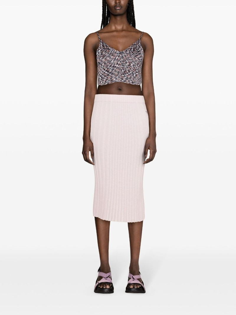 Maison Kitsuné ribbed-knit midi skirt outlook