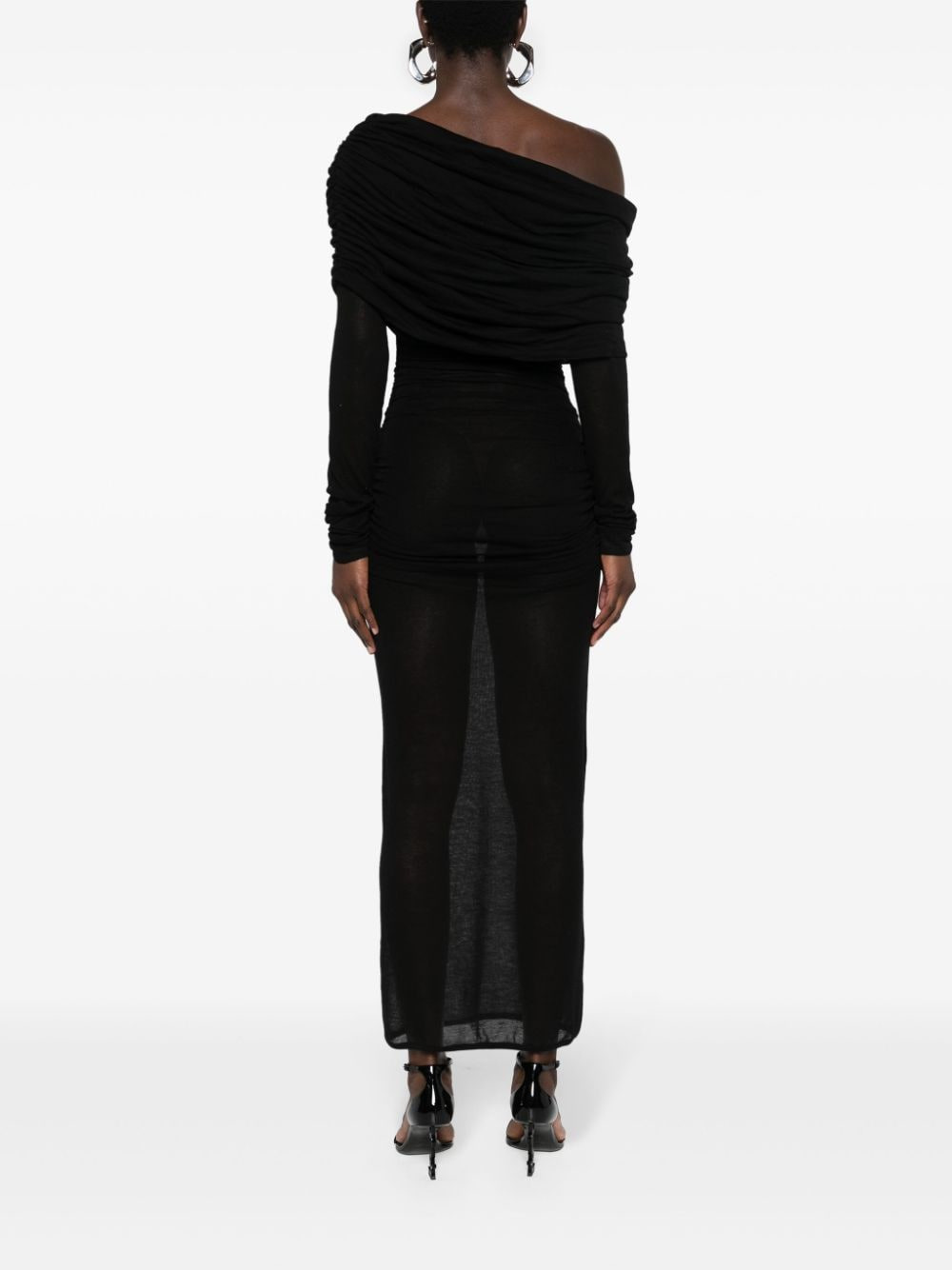 Saint Laurent Women Long One-Shoulder Dress - 2