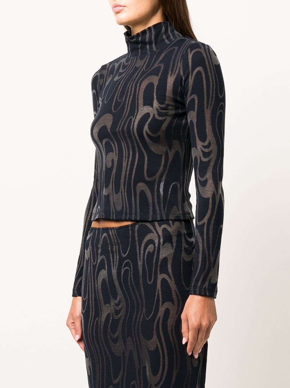 Shrunk turtleneck long-sleeve top - 3