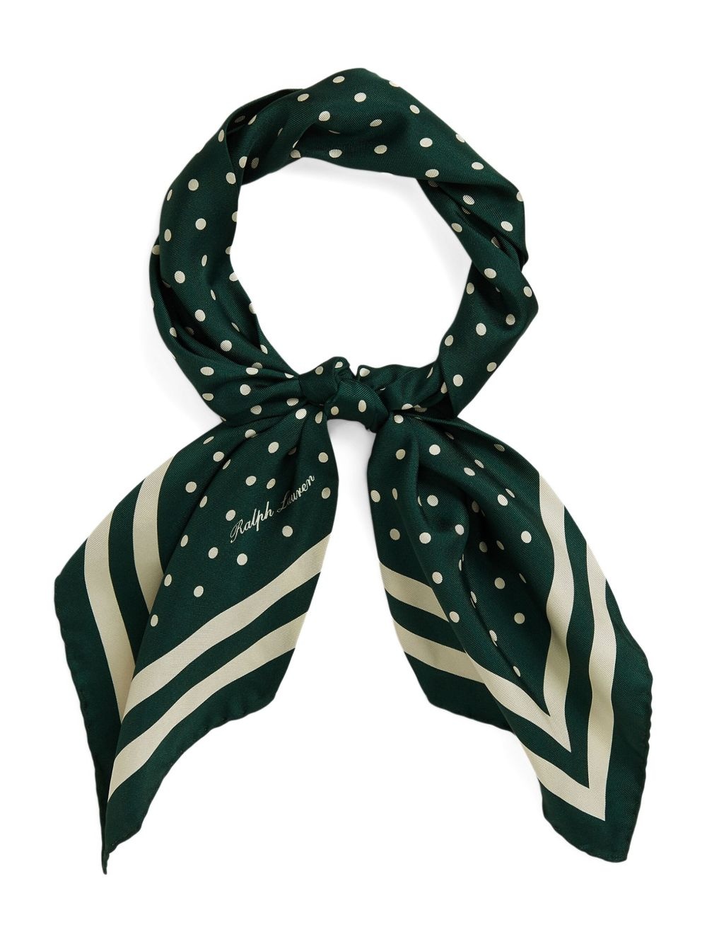 polka-dot silk scarf - 2
