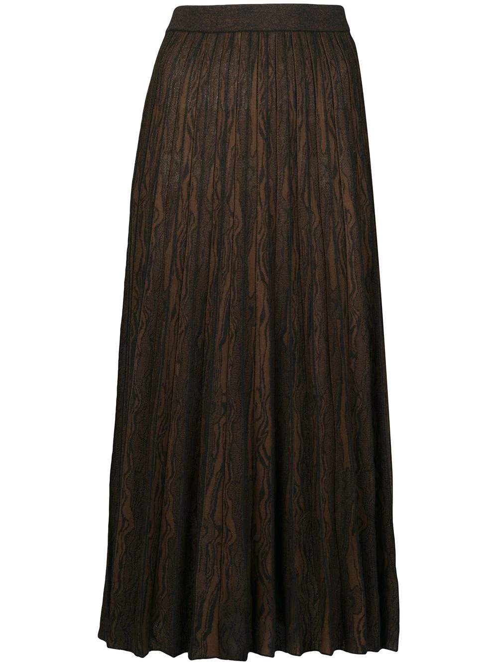 cashmere woodgrain jacquard knit skirt - 1