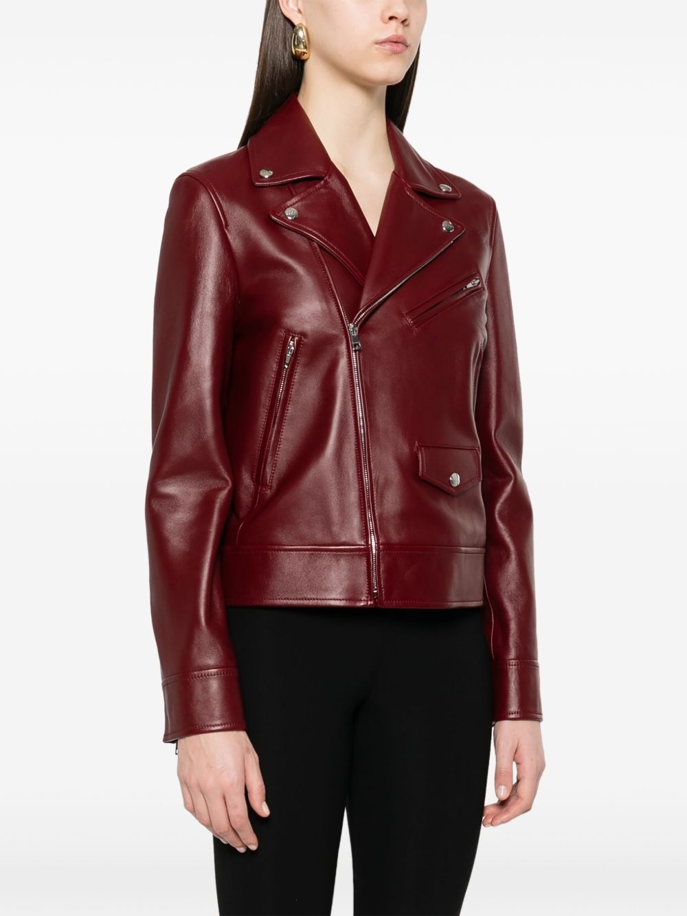 leather biker jacket - 3