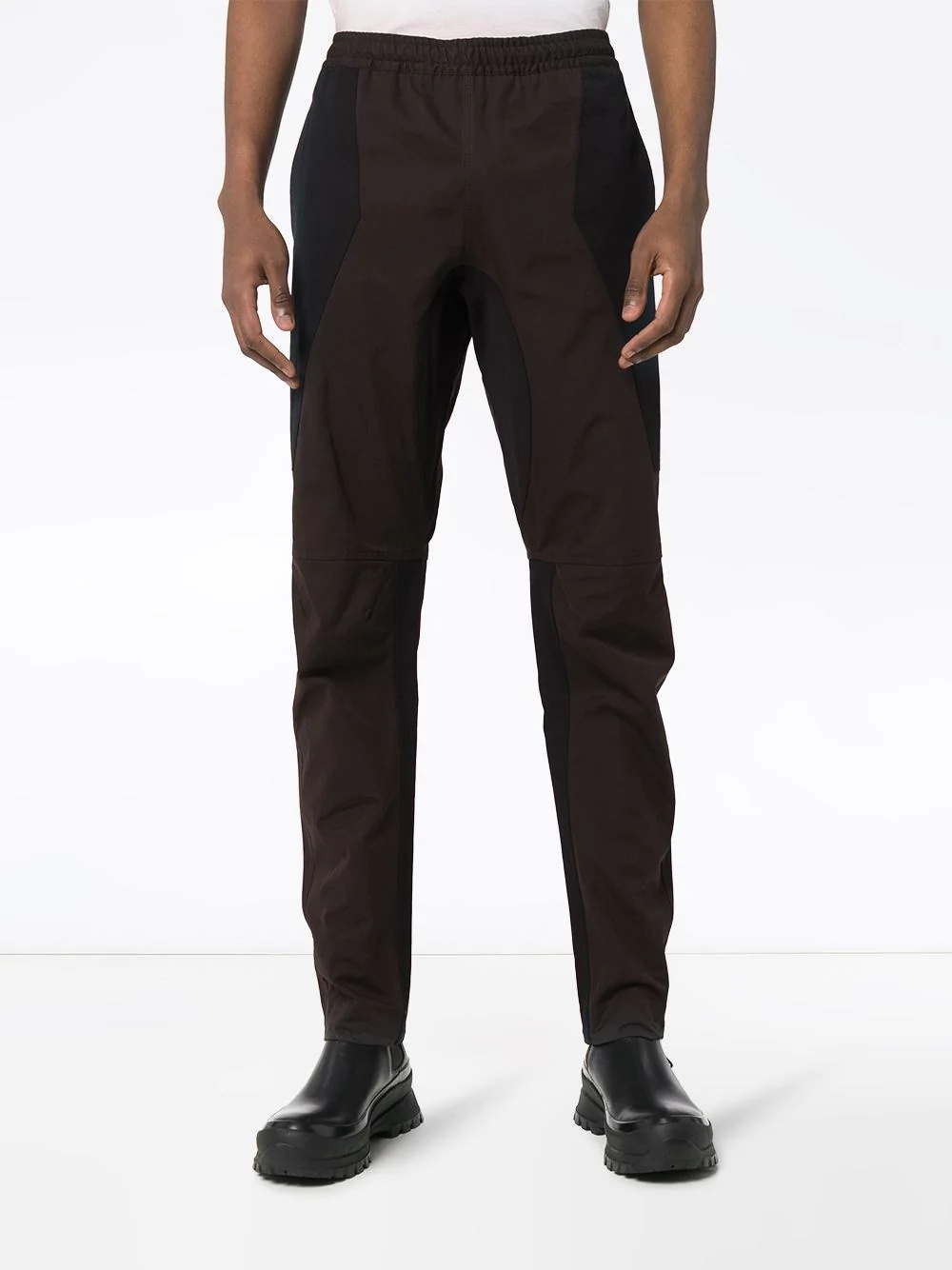 contrast panel trousers - 3