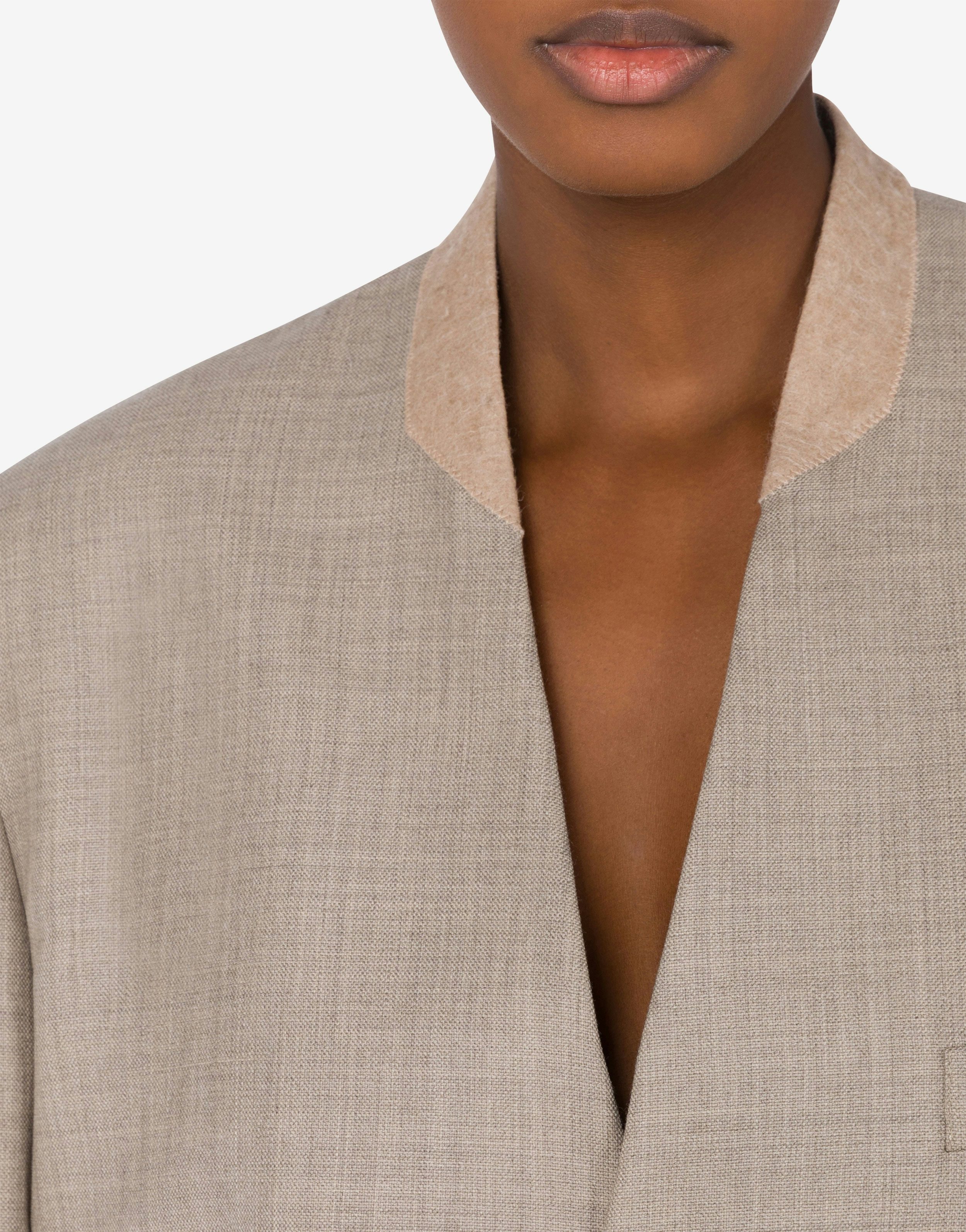 JACKET IN DYED WOOLEN CLOTH - 4