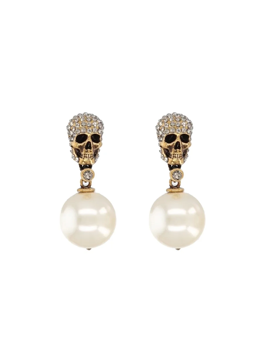SKULL EARRINGS WITH PAVÉ - 1