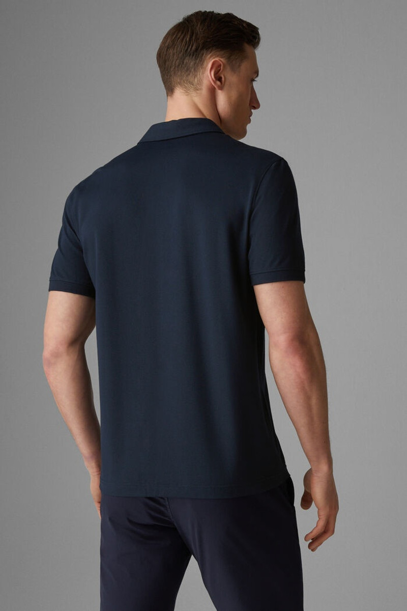 Timo Piqué polo shirt in Navy blue 3