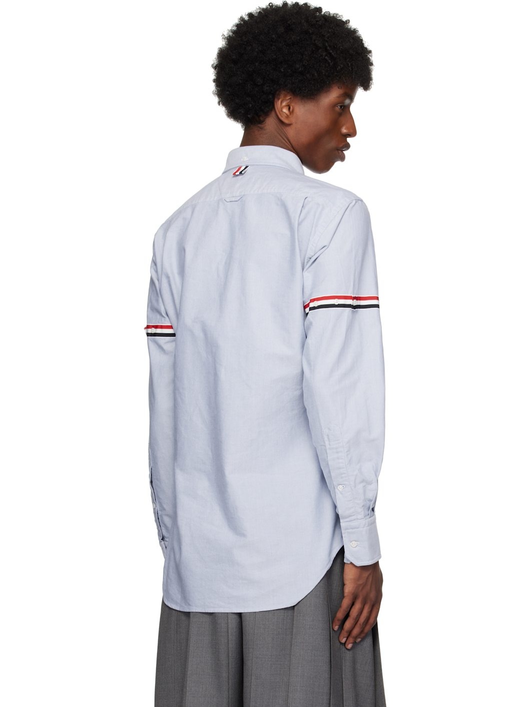 Blue Oxford Classic Armbands Shirt - 3