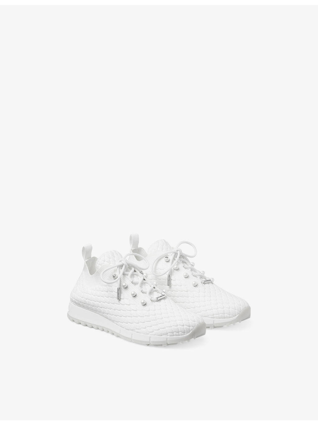 Veles Diamond-Texture Knitted Low-Top Trainers - 3