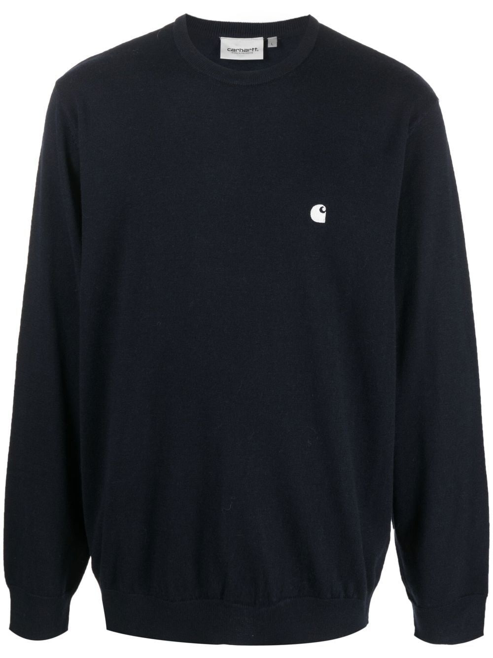 embroidered-logo crew-neck jumper - 1