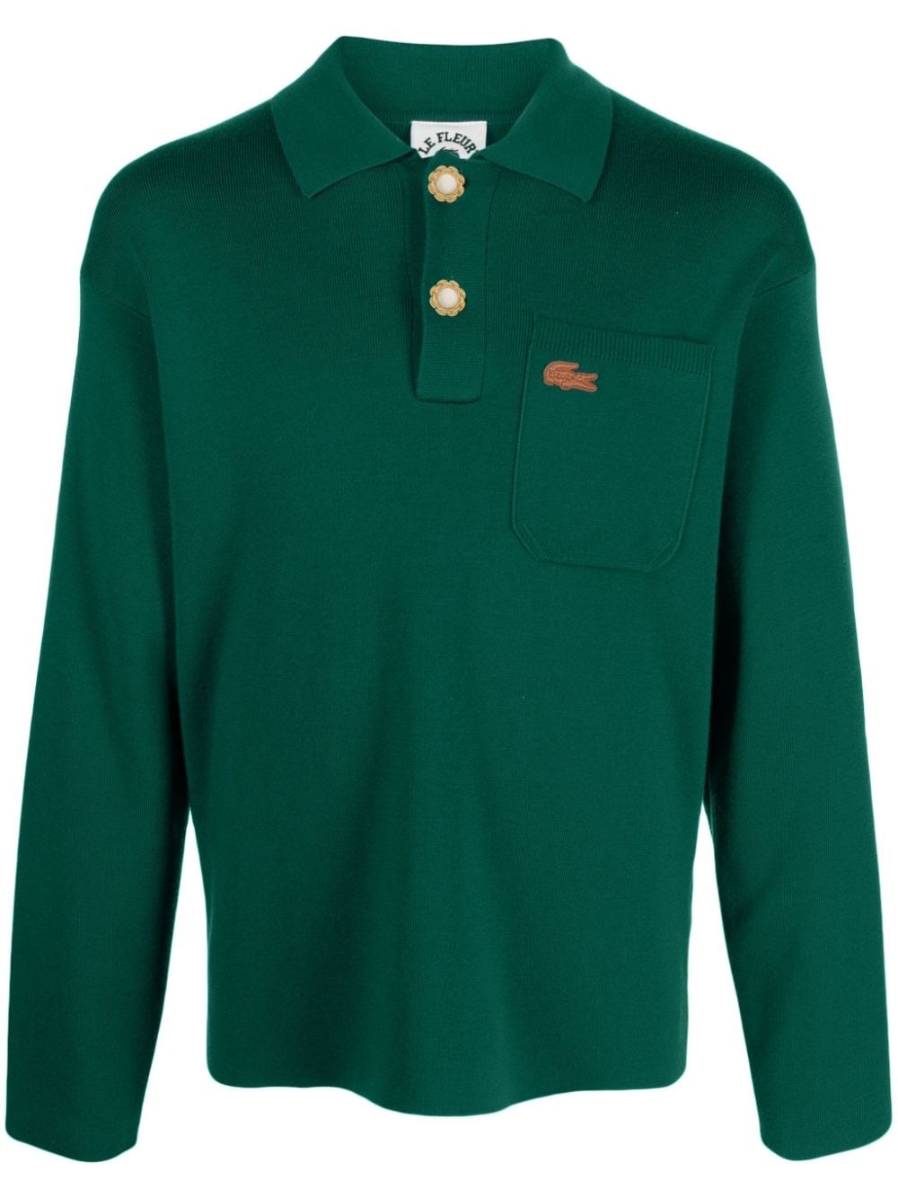 x le FLEUR wool polo shirt - 1