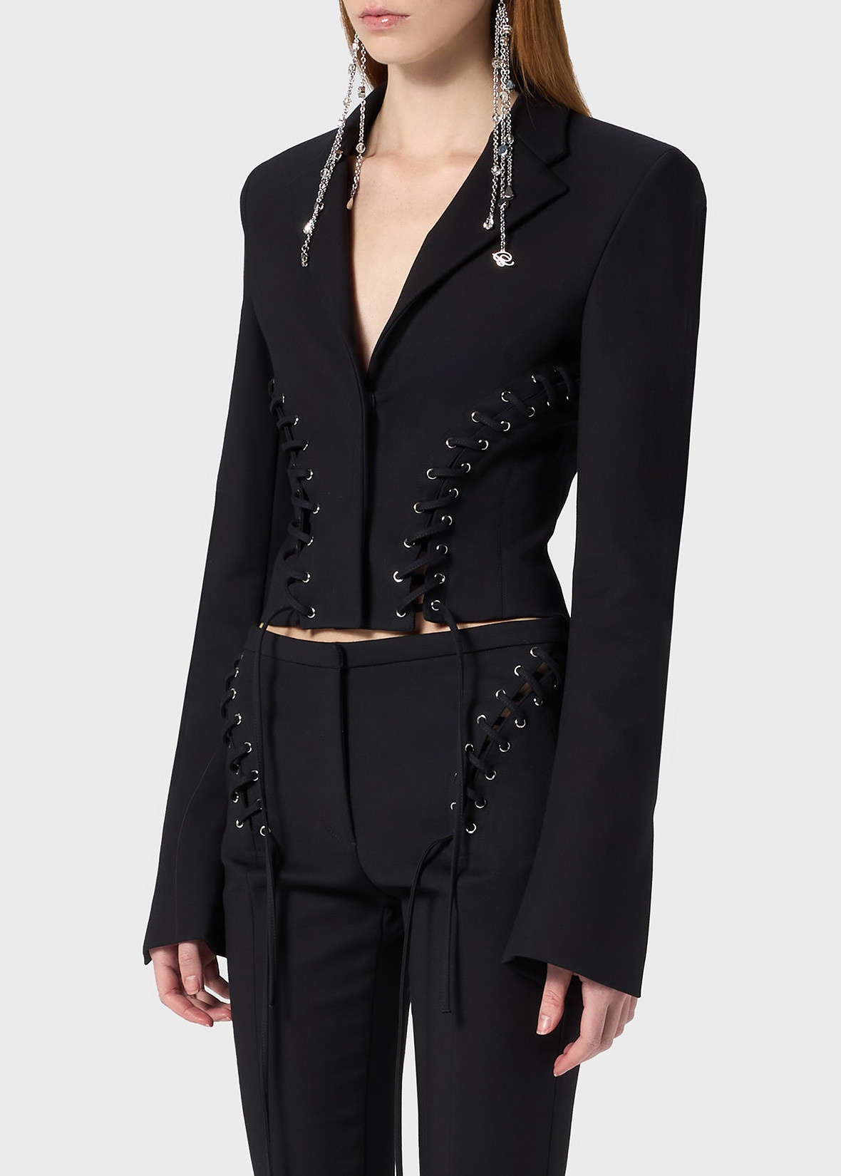 JACKET WITH EYELETS AND STRAPS - 5