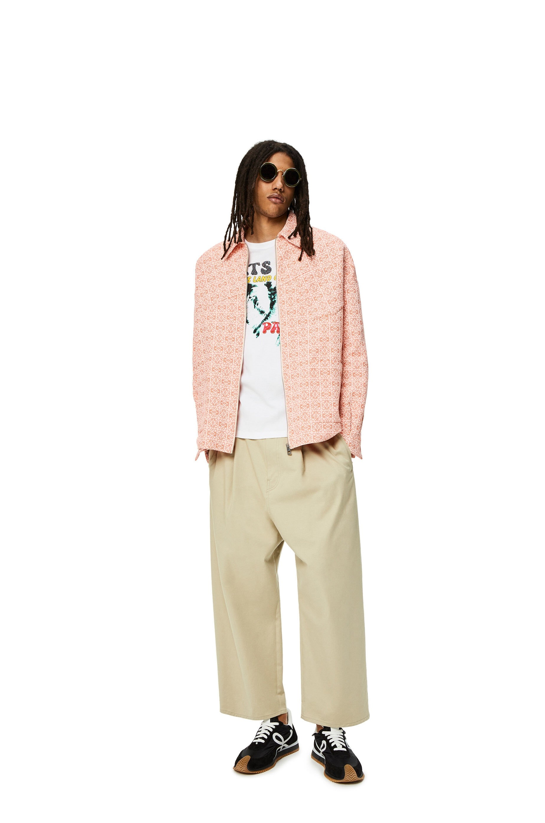 Anagram jacquard zip jacket in cotton - 2