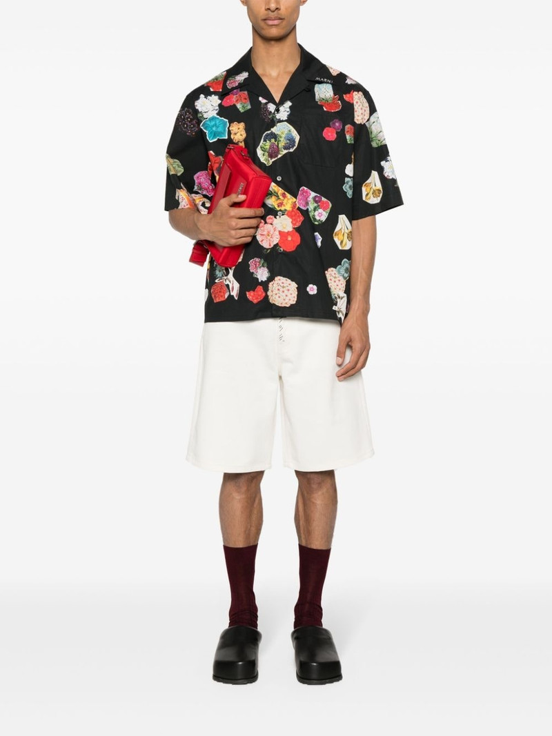 Marni floral-print cotton shirt outlook