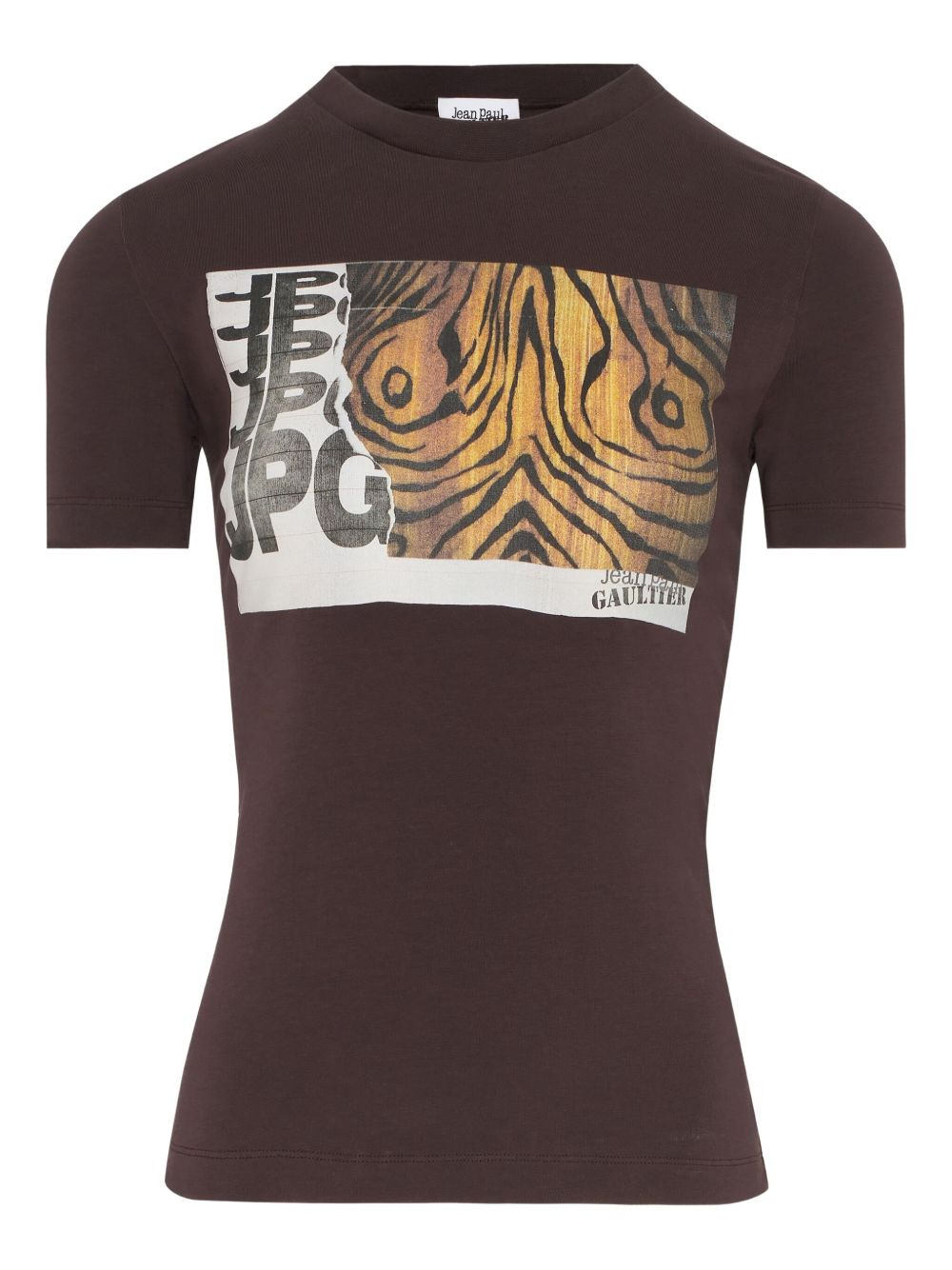 Jean Paul Gaultier Women Wood Print T-Shirt - 3
