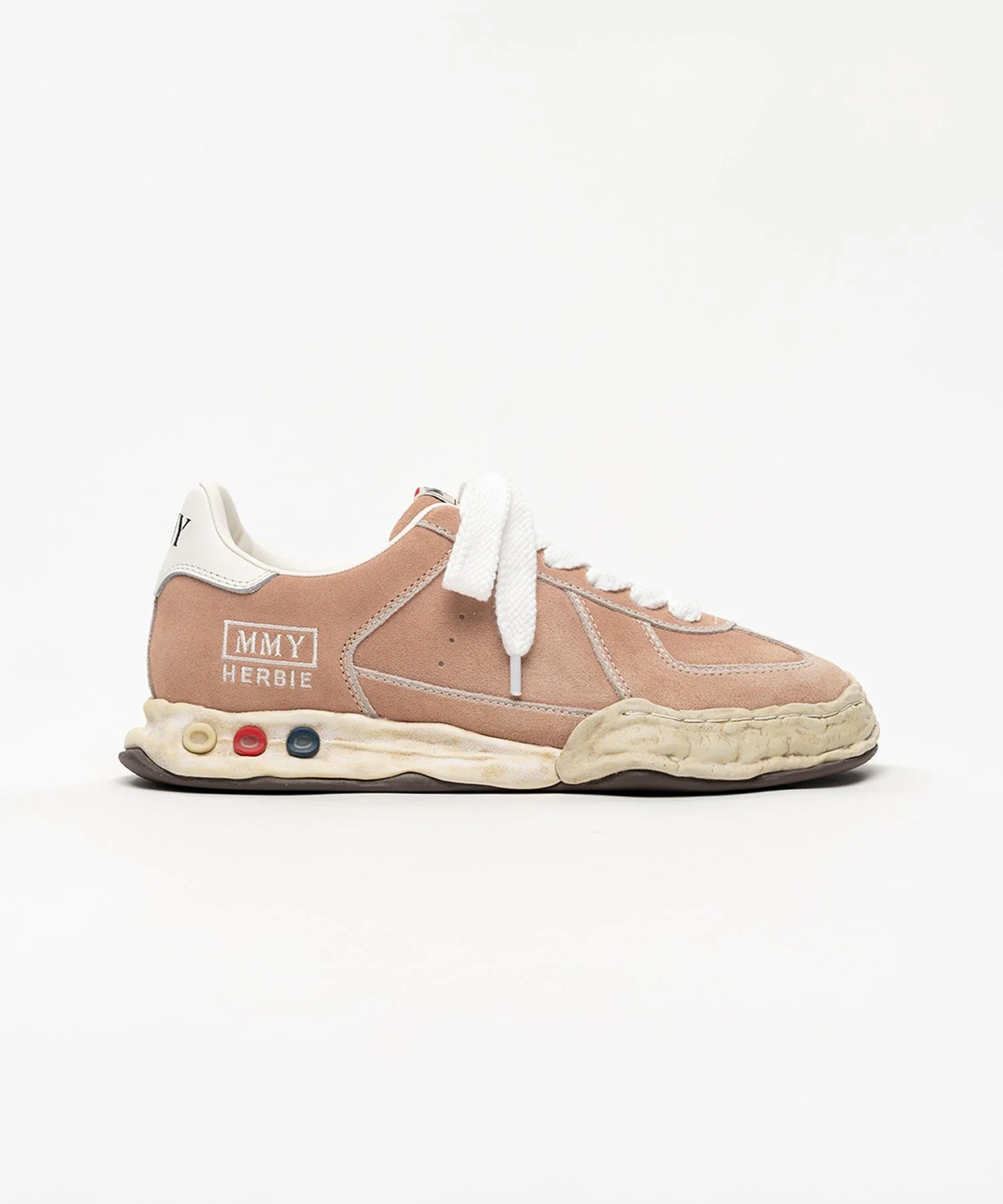 "HERBIE" OG Sole Overdyed Suede Low-top Sneakers - 1