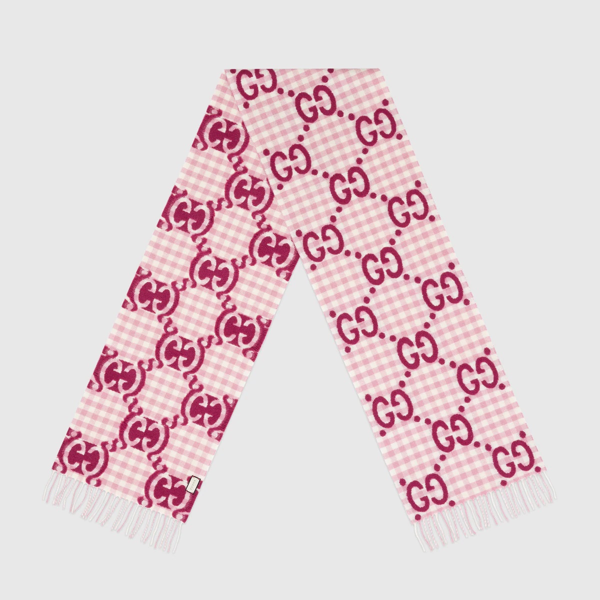 GG jacquard wool scarf - 2