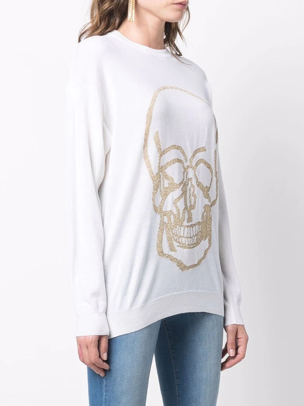 skull-print jumper - 3