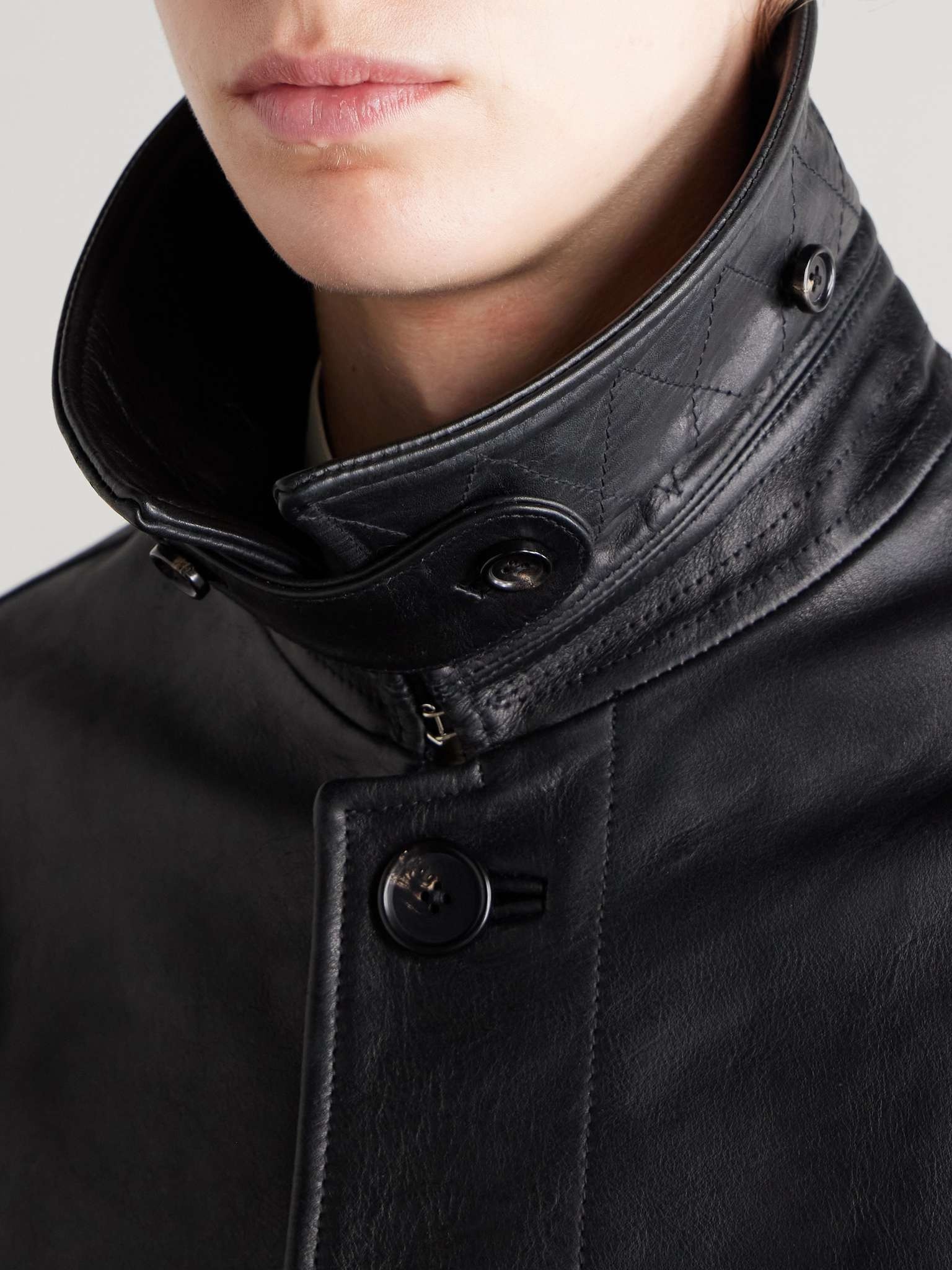 Continental Cropped Leather Jacket - 6