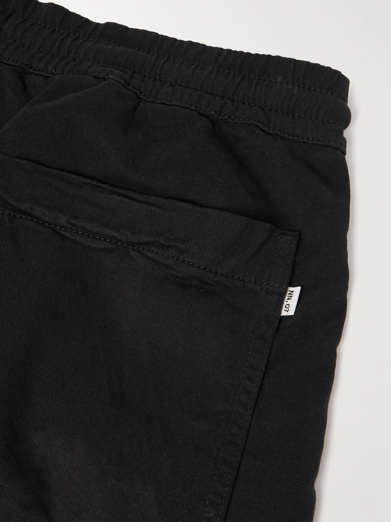 Gregor Straight-Leg TENCEL™ Lyocell and LENZING™ ECOVERO™-Blend Twill Drawstring Shorts Black 5