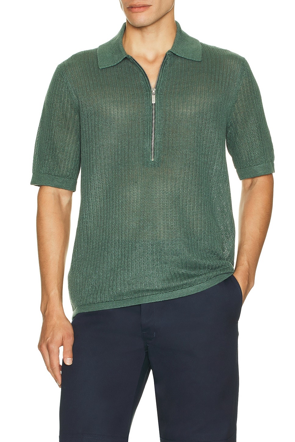 Short Sleeve Zip Polo - 3