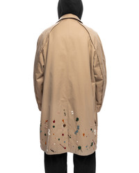 【美品】Undercover Mods Coat Brown UNDERCOVER UC2C4305 Beaded Paint Coat Beige | likelihood