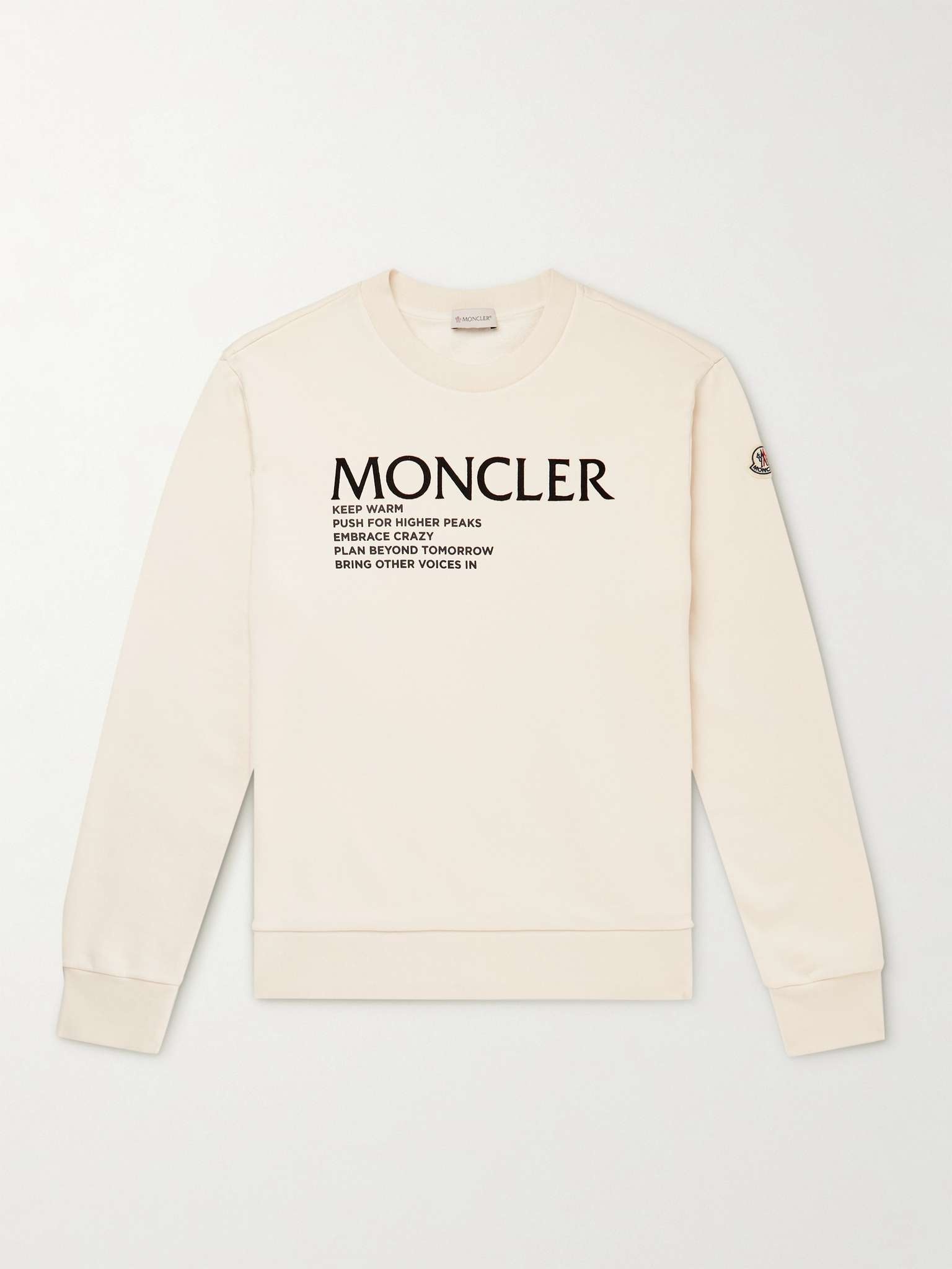 Logo-Flocked Cotton-Jersey Sweatshirt - 1