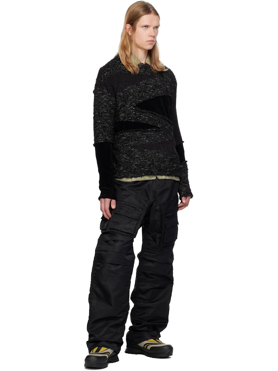 Black Pocket Cargo Pants - 4