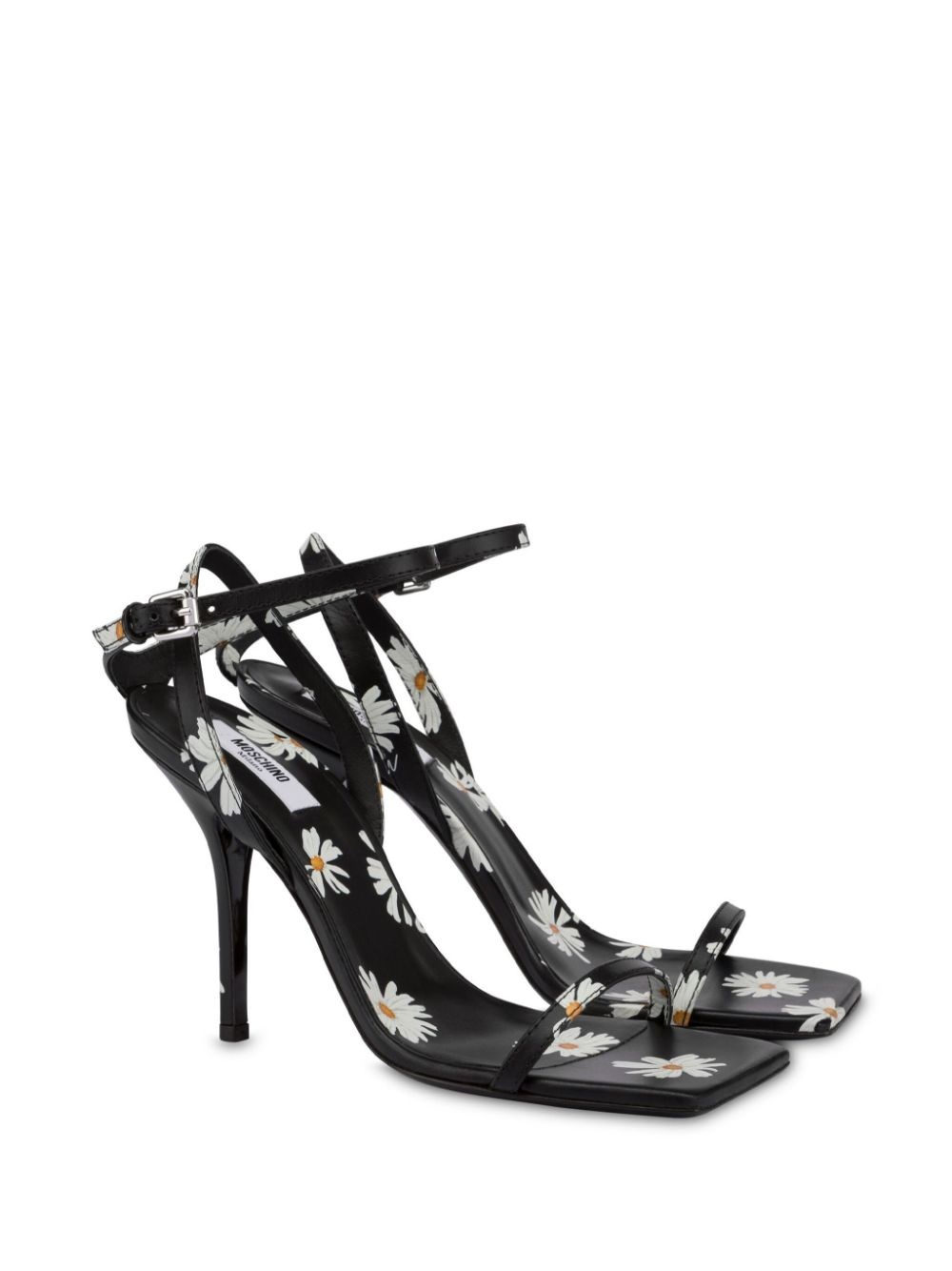 100mm floral-print sandals - 2