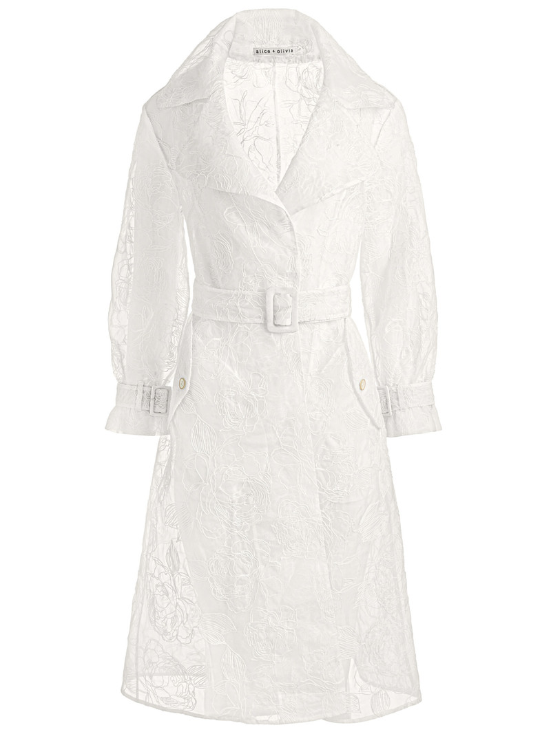 NEVADA EMBROIDERED SHEER TRENCH COAT 1