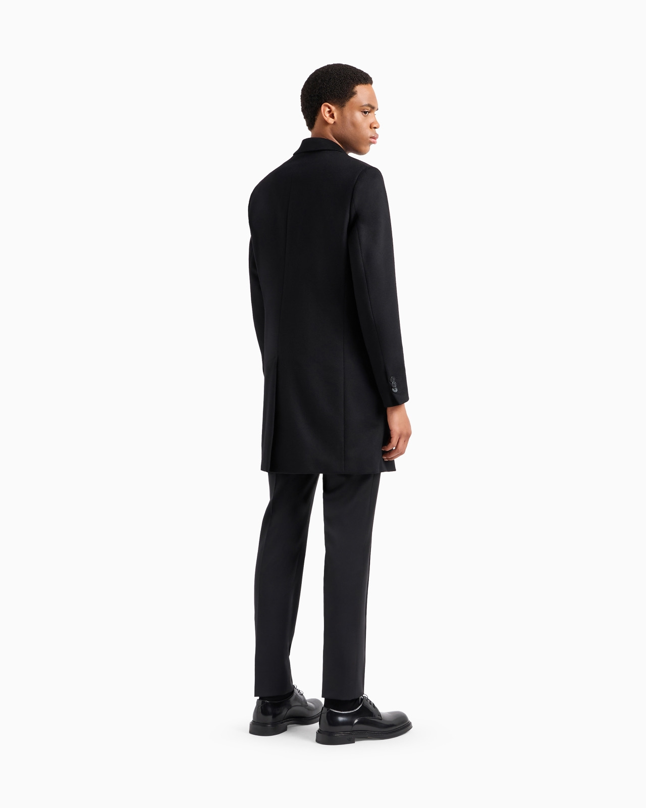 Coat with lapels in beaver cashmere - 3
