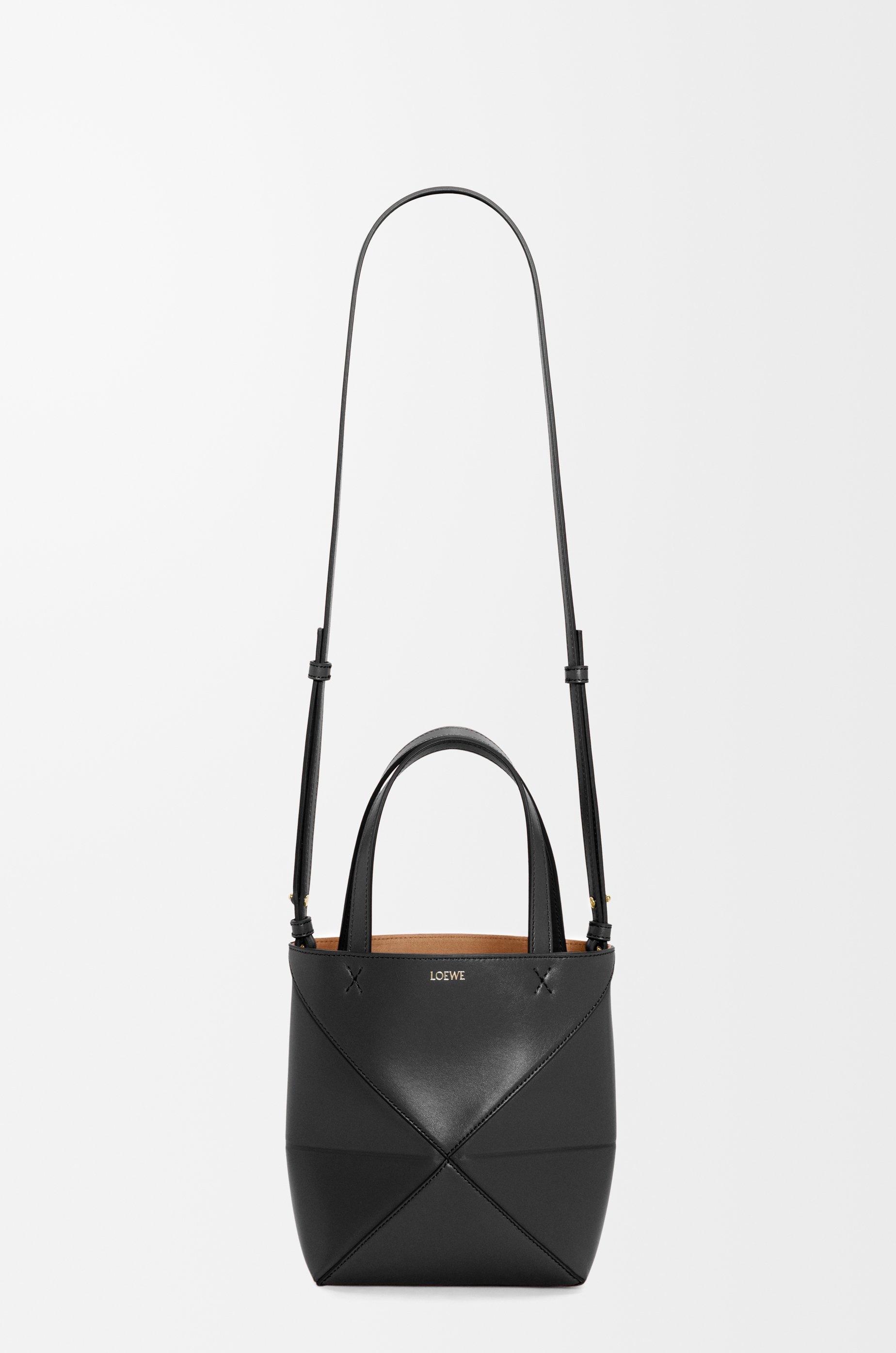 Mini Puzzle Fold Tote in shiny calfskin - 8