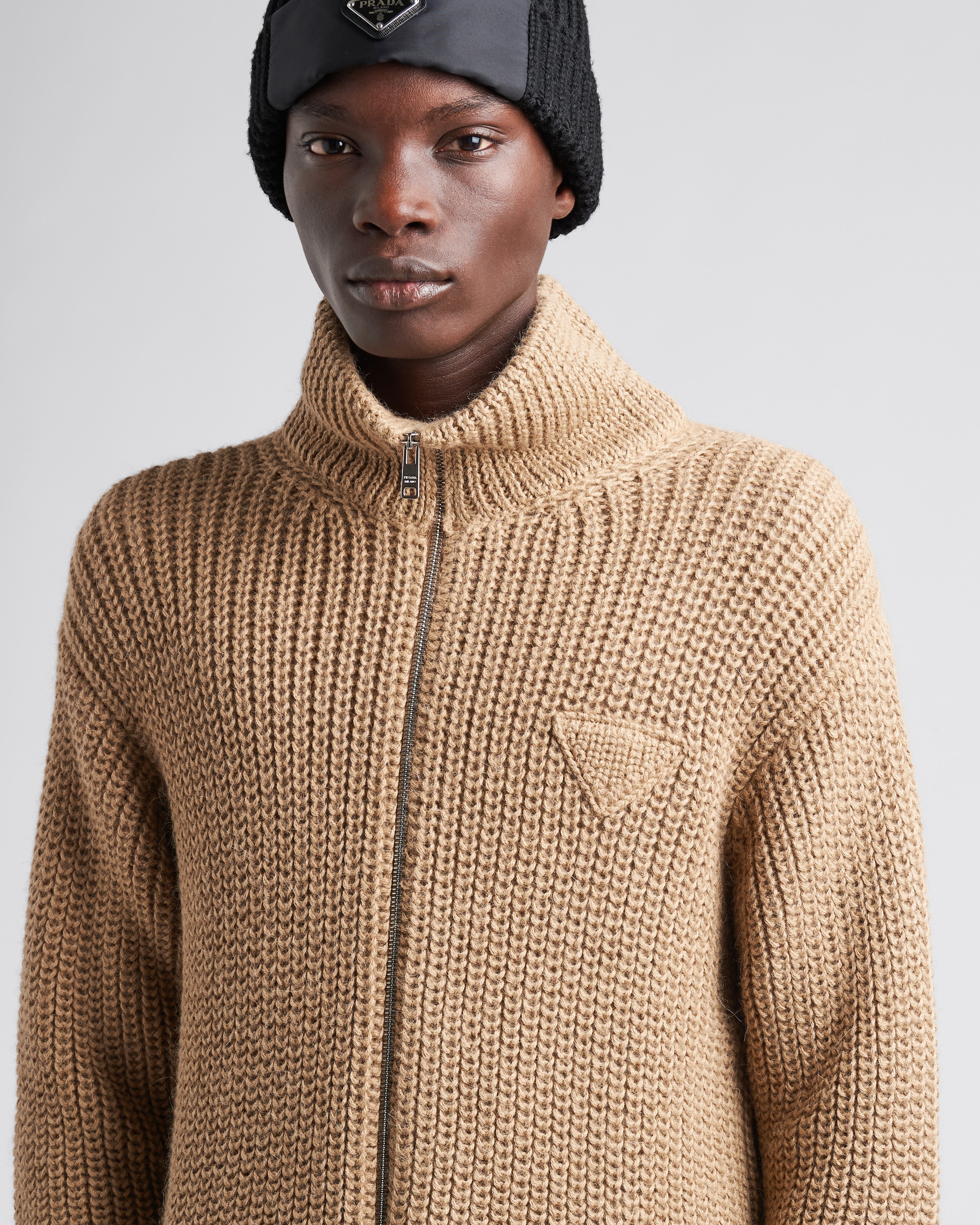 【送料&関税込】Prada Biscuit Alpaca Cardigan Prada Biscuit Alpaca Cardigan | italist | REVERSIBLE