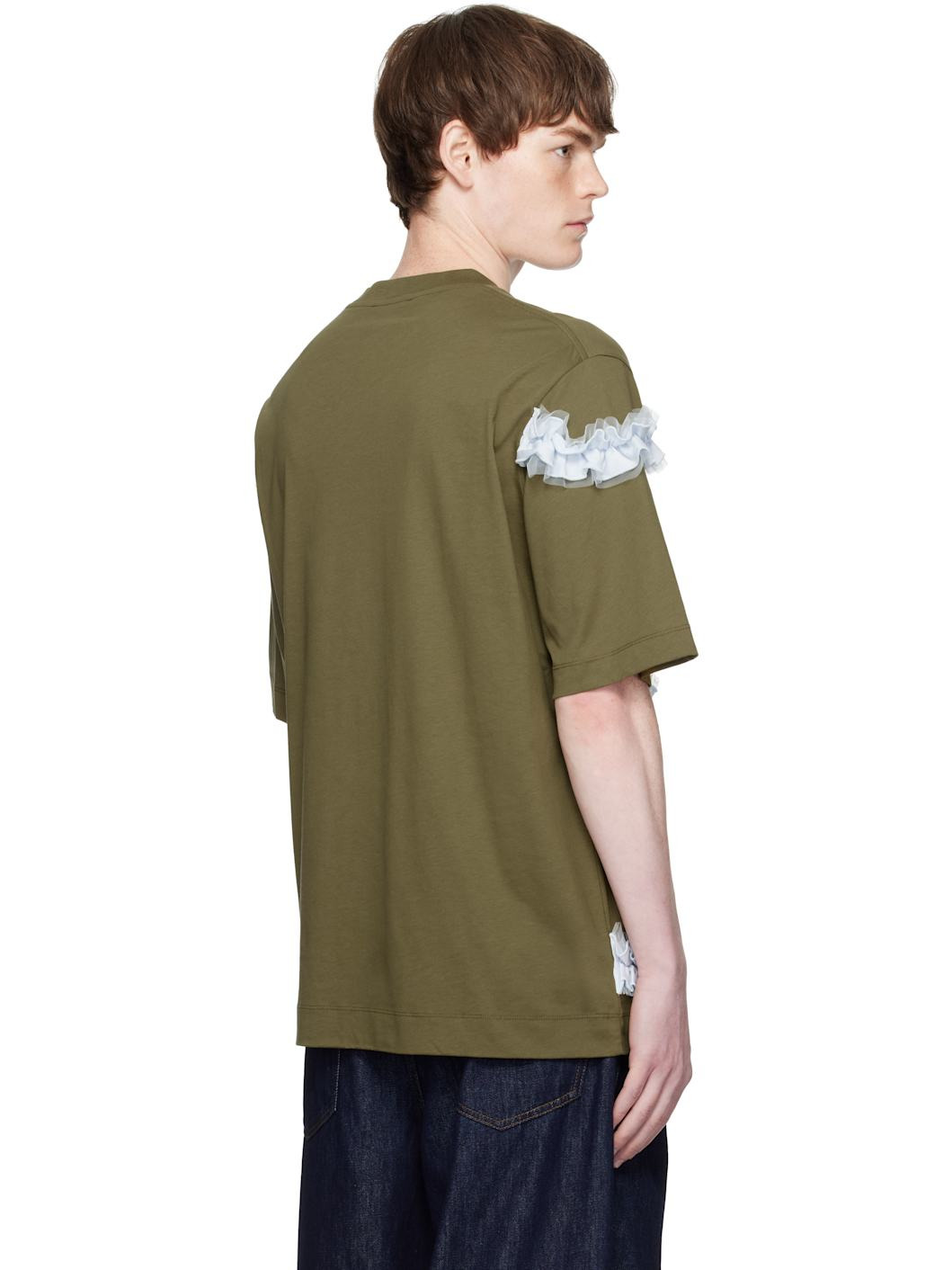 Khaki Ruffle Frill T-shirt - 3
