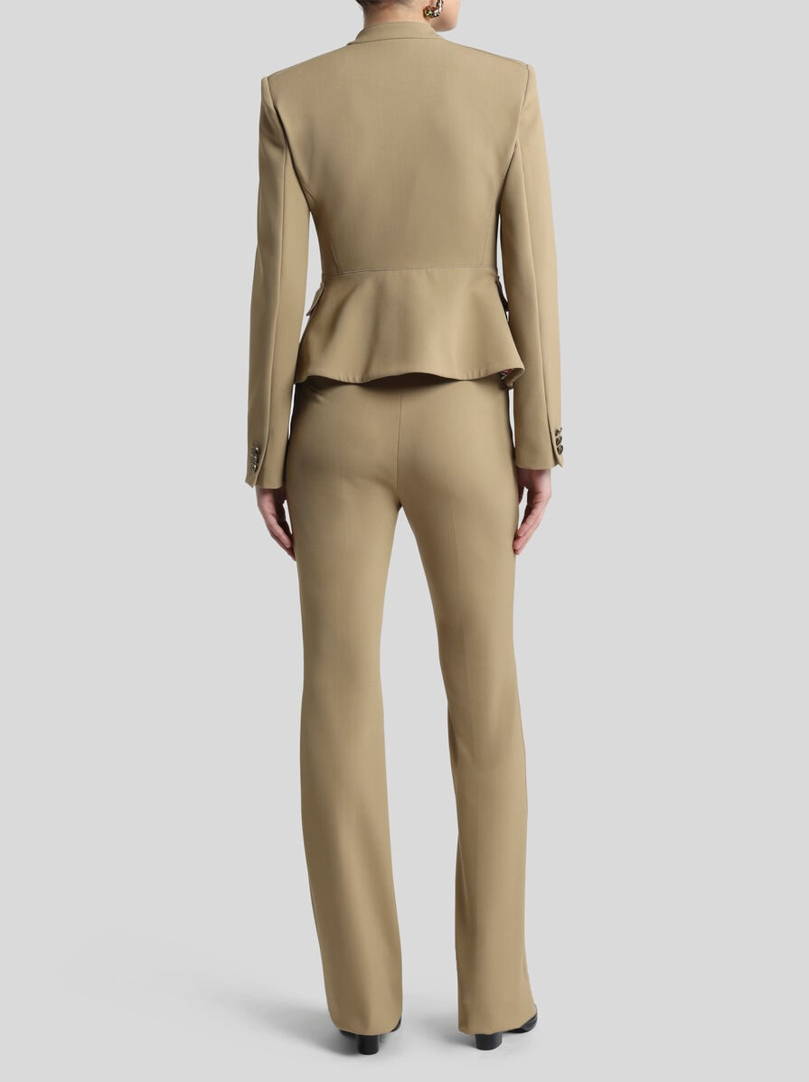 SINGLE-BREASTED JACKET WITH PEPLUM DETAIL - 4
