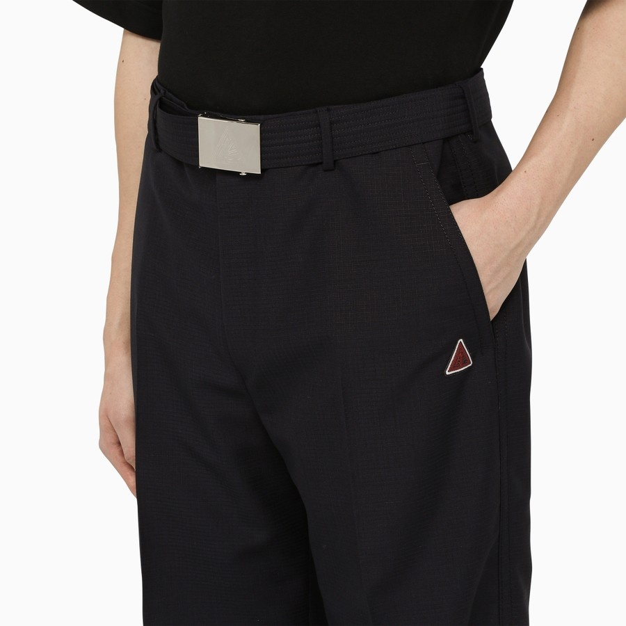 Midnight blue belted trousers - 8
