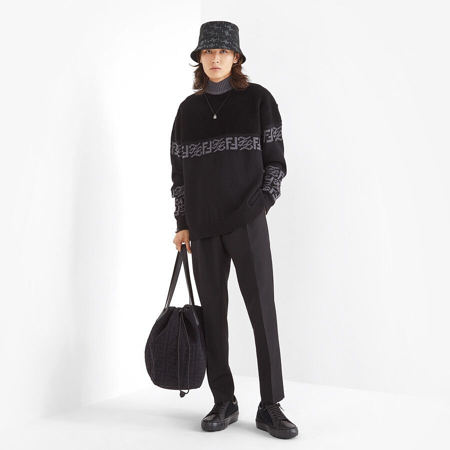 Black tech fabric bucket hat - 3