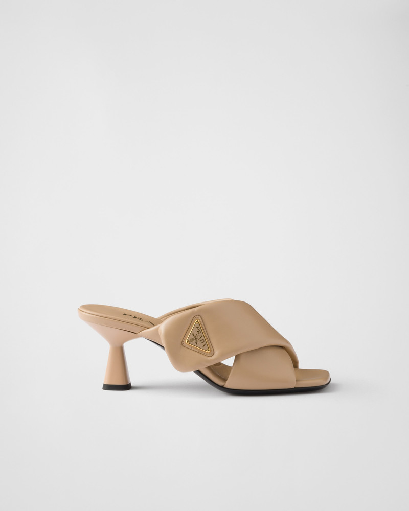 Prada Padded nappa leather sandals outlook
