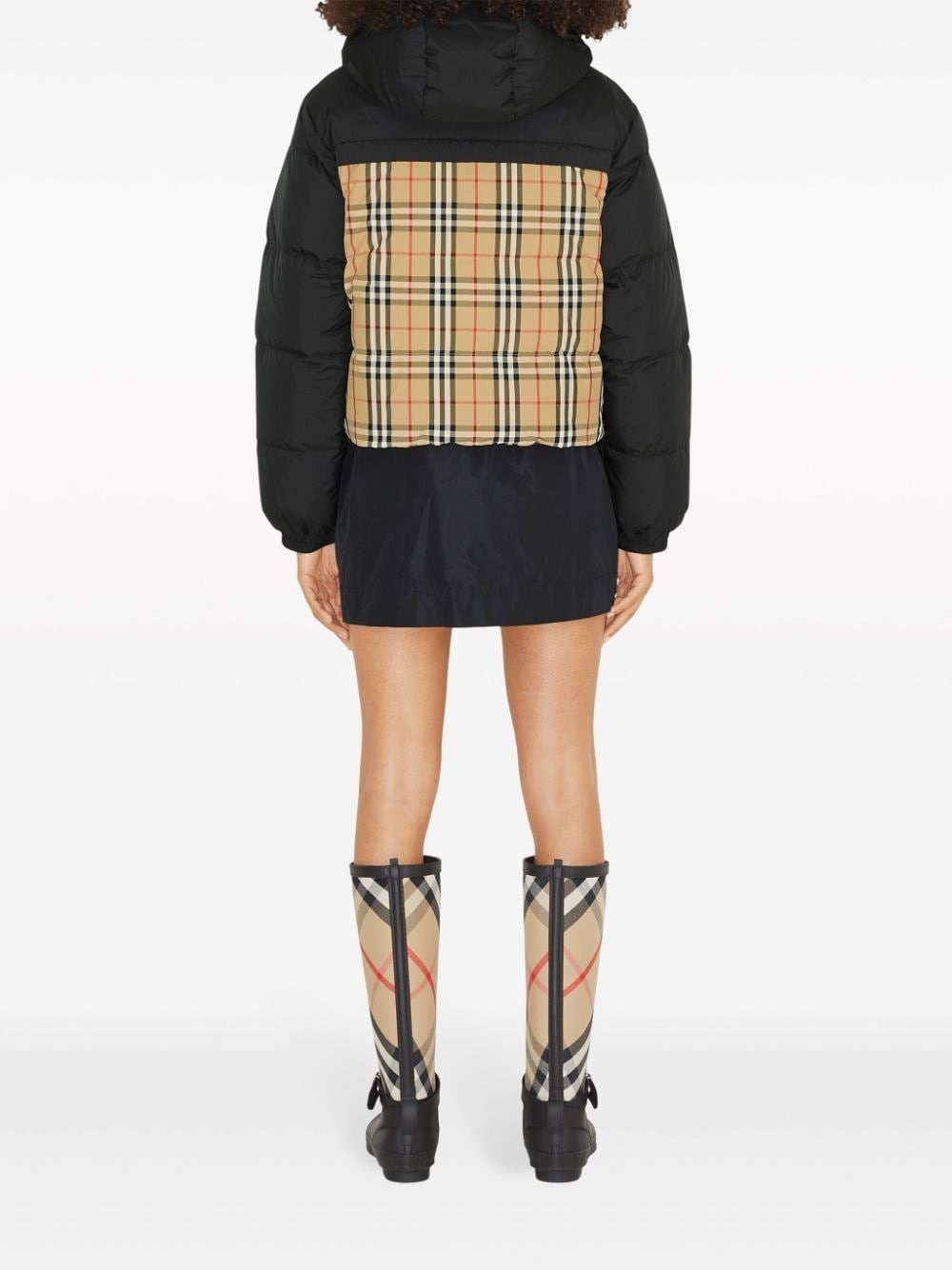 reversible Haymarket check puffer jacket - 4