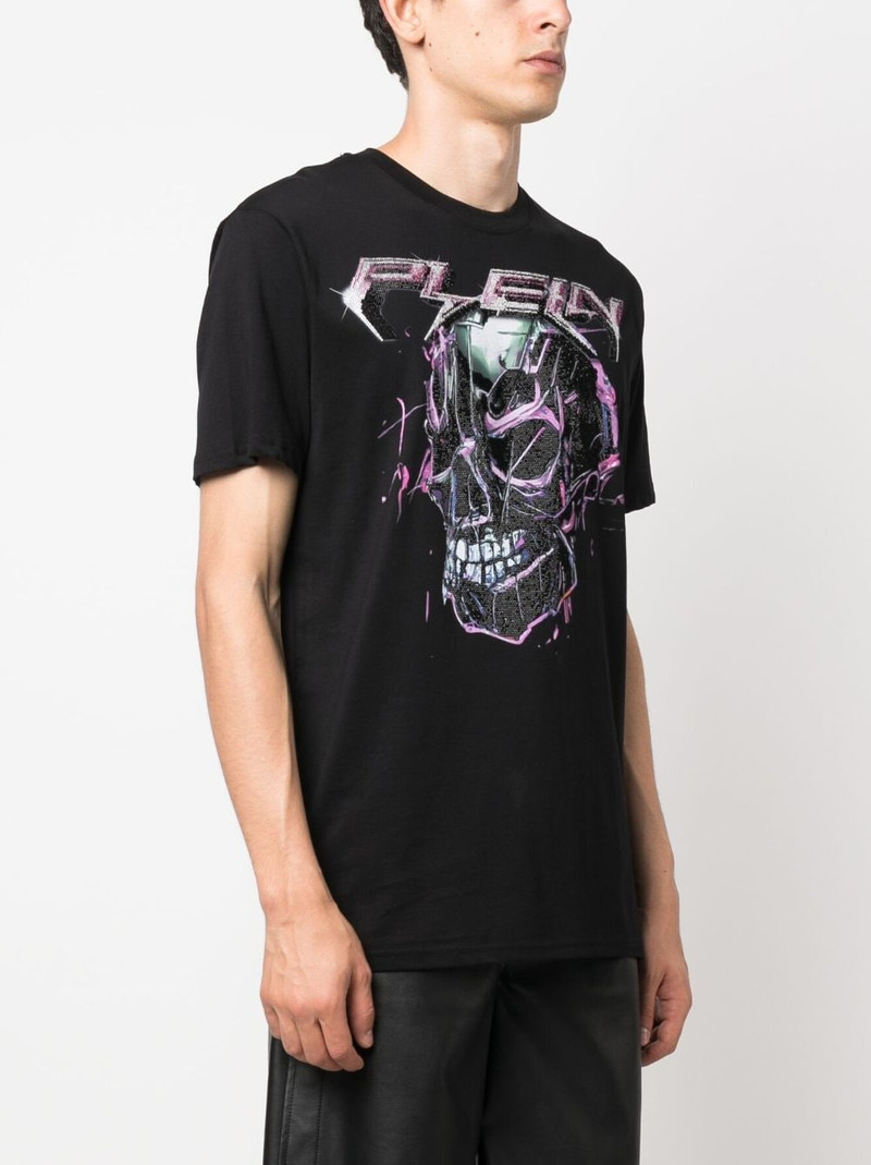 embellished-logo detail T-shirt 3