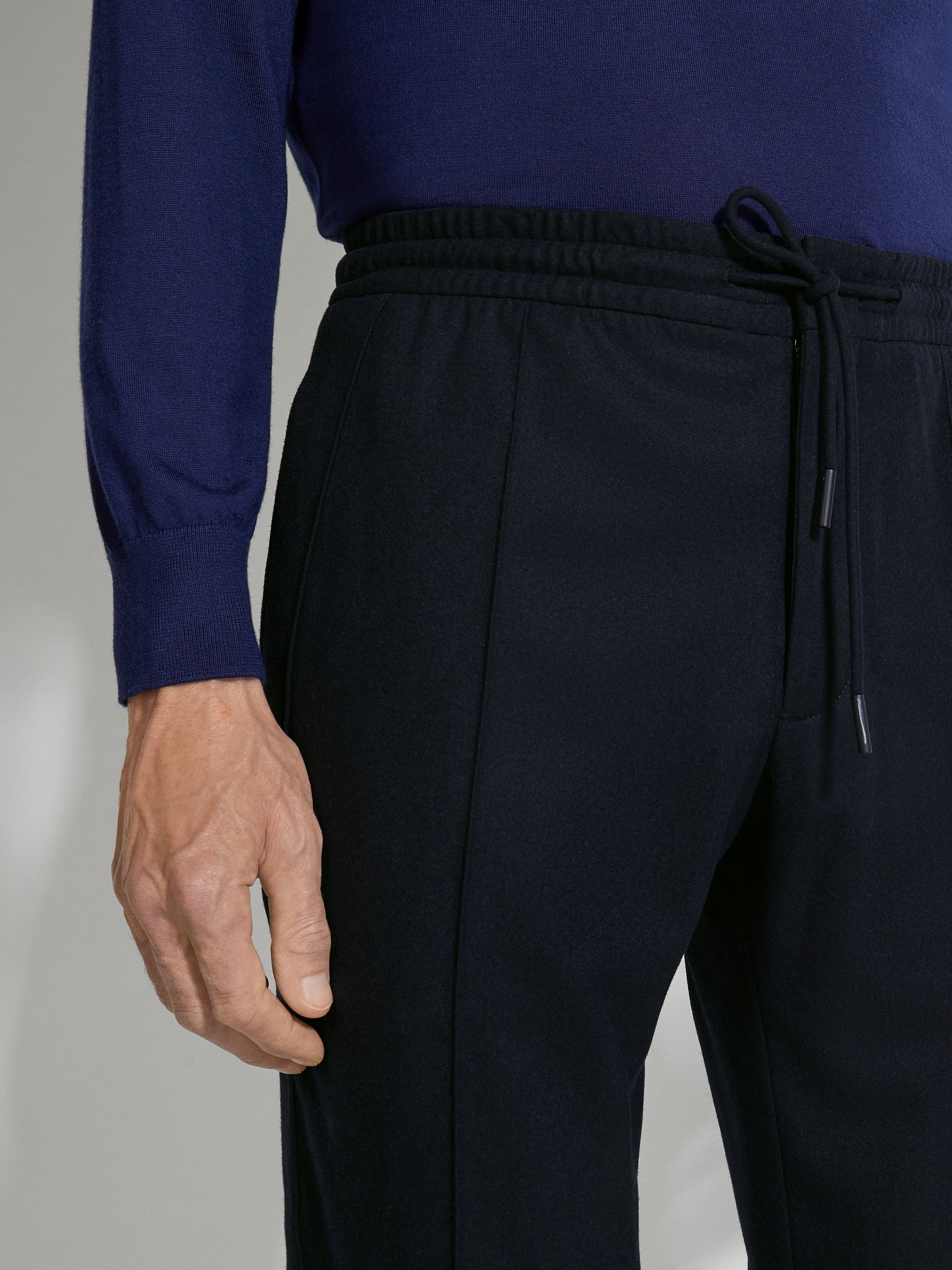 NAVY BLUE 15MILMIL15 WOOL JOGGERS - 2
