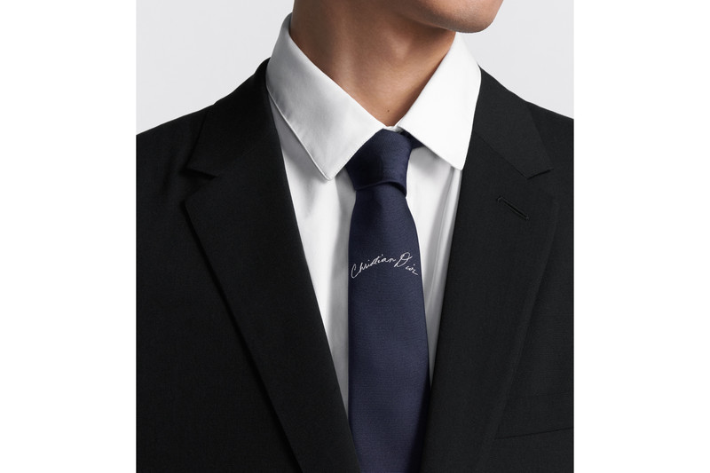 Tie with Handwritten Christian Dior Signature 4