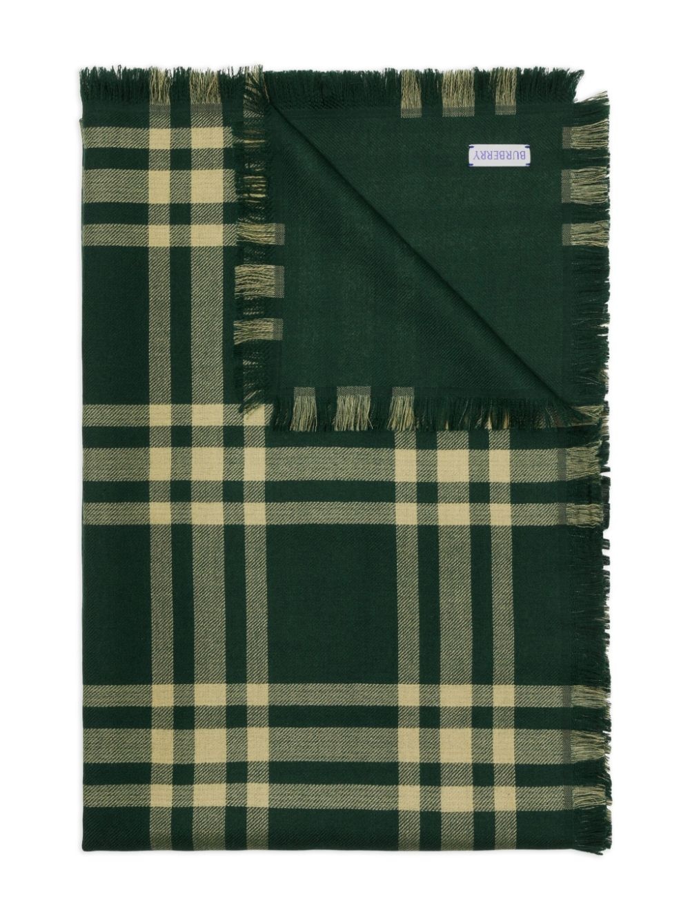 reversible check-pattern scarf - 3