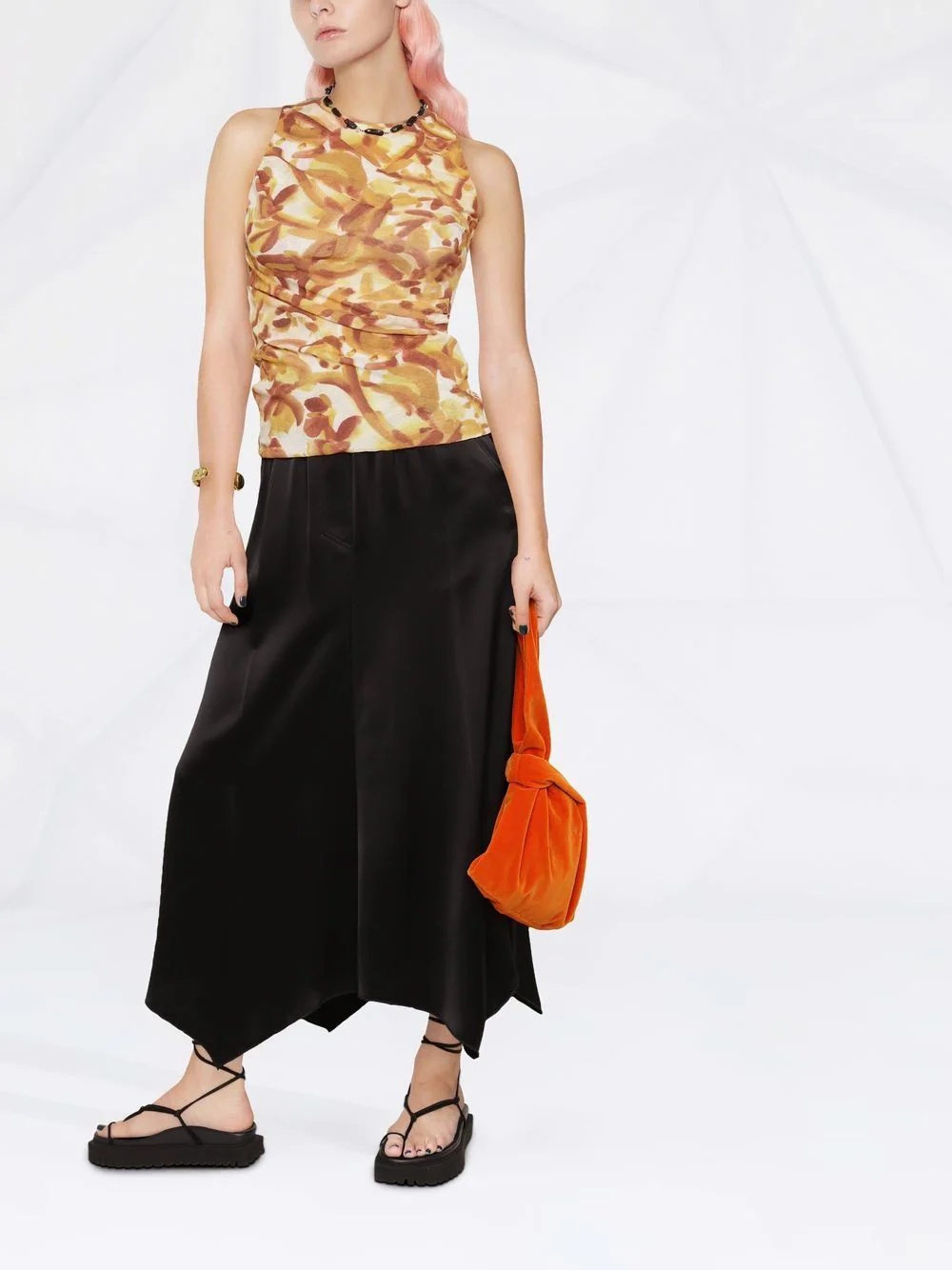 handkerchief midi skirt - 2