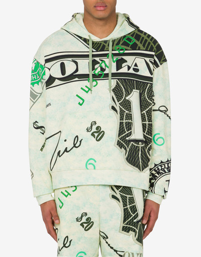 Moschino DOLLAR PRINT HOODIE outlook