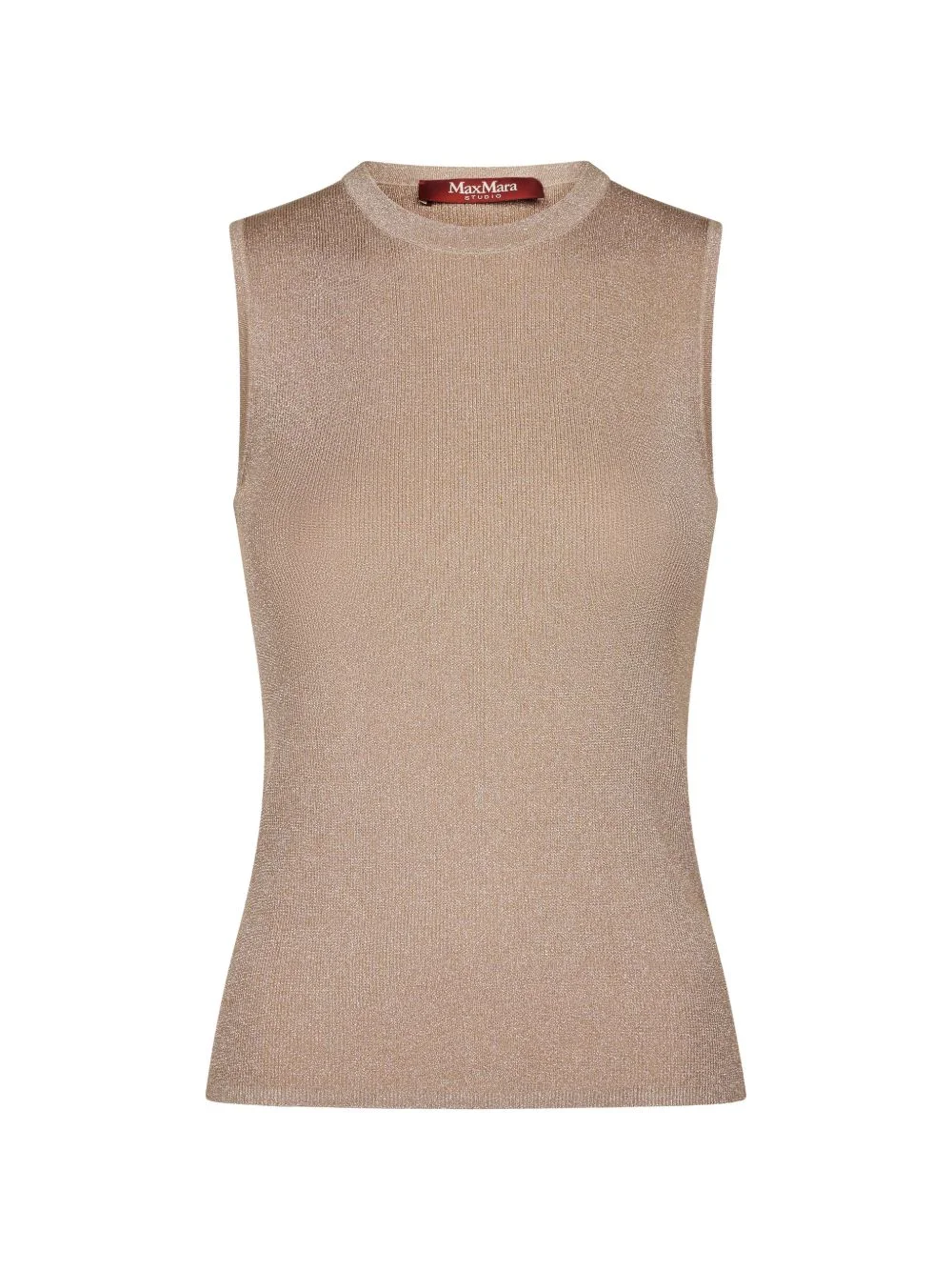 metallic-thread ribbed top - 1