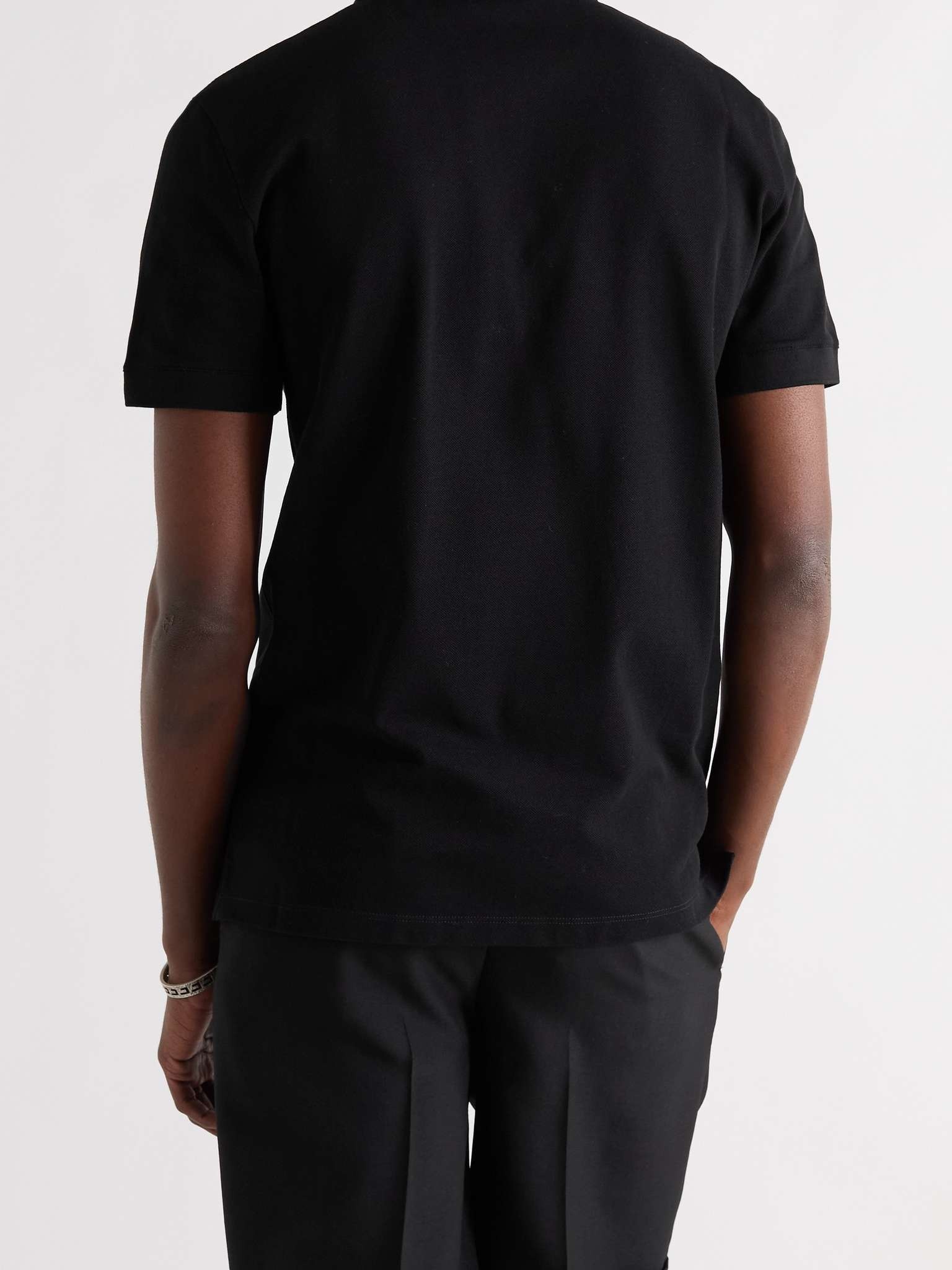 Logo-Appliquéd Cotton-Piqué Polo Shirt - 4