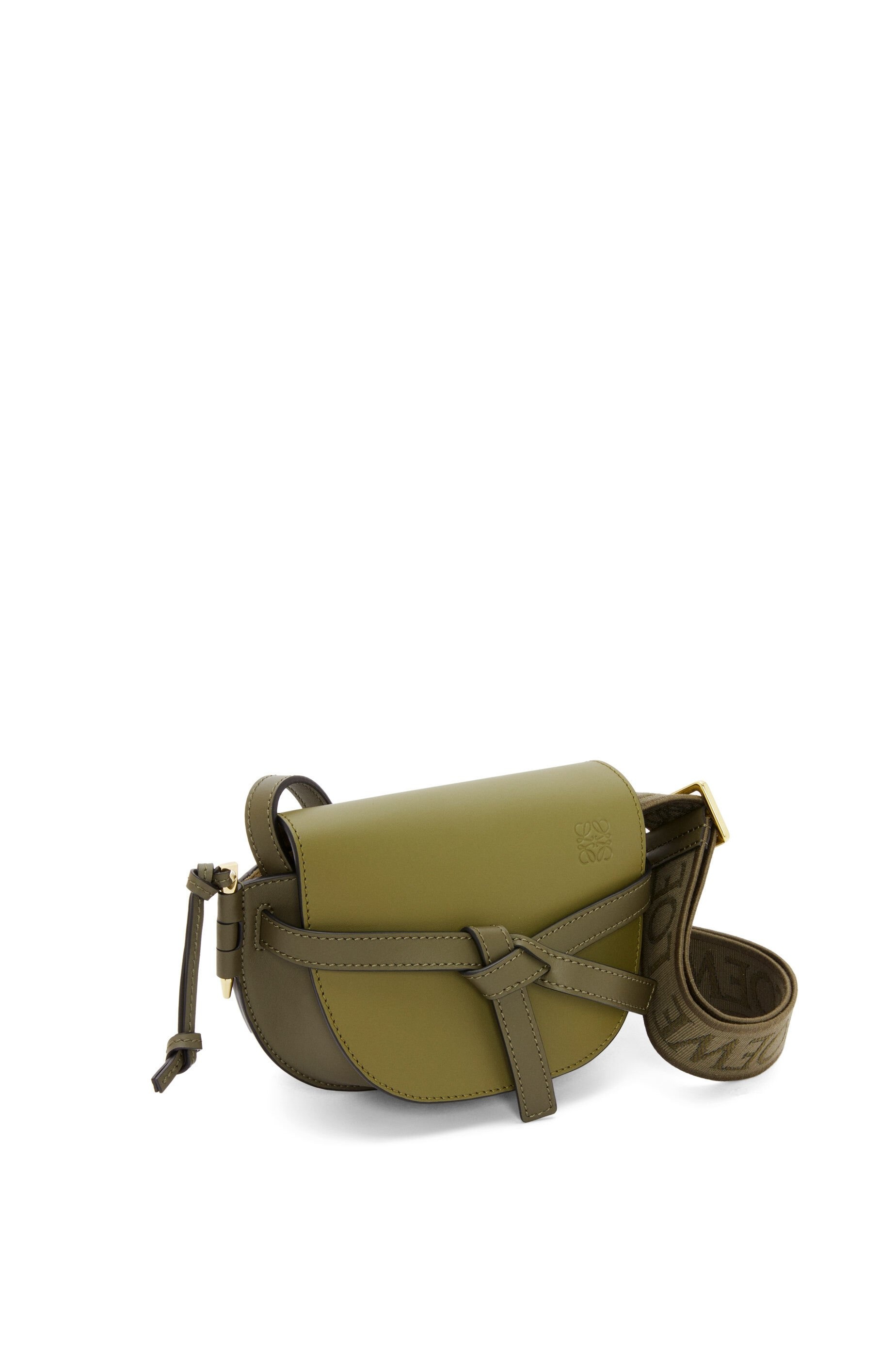 Mini Gate Dual bag in soft calfskin and jacquard 4