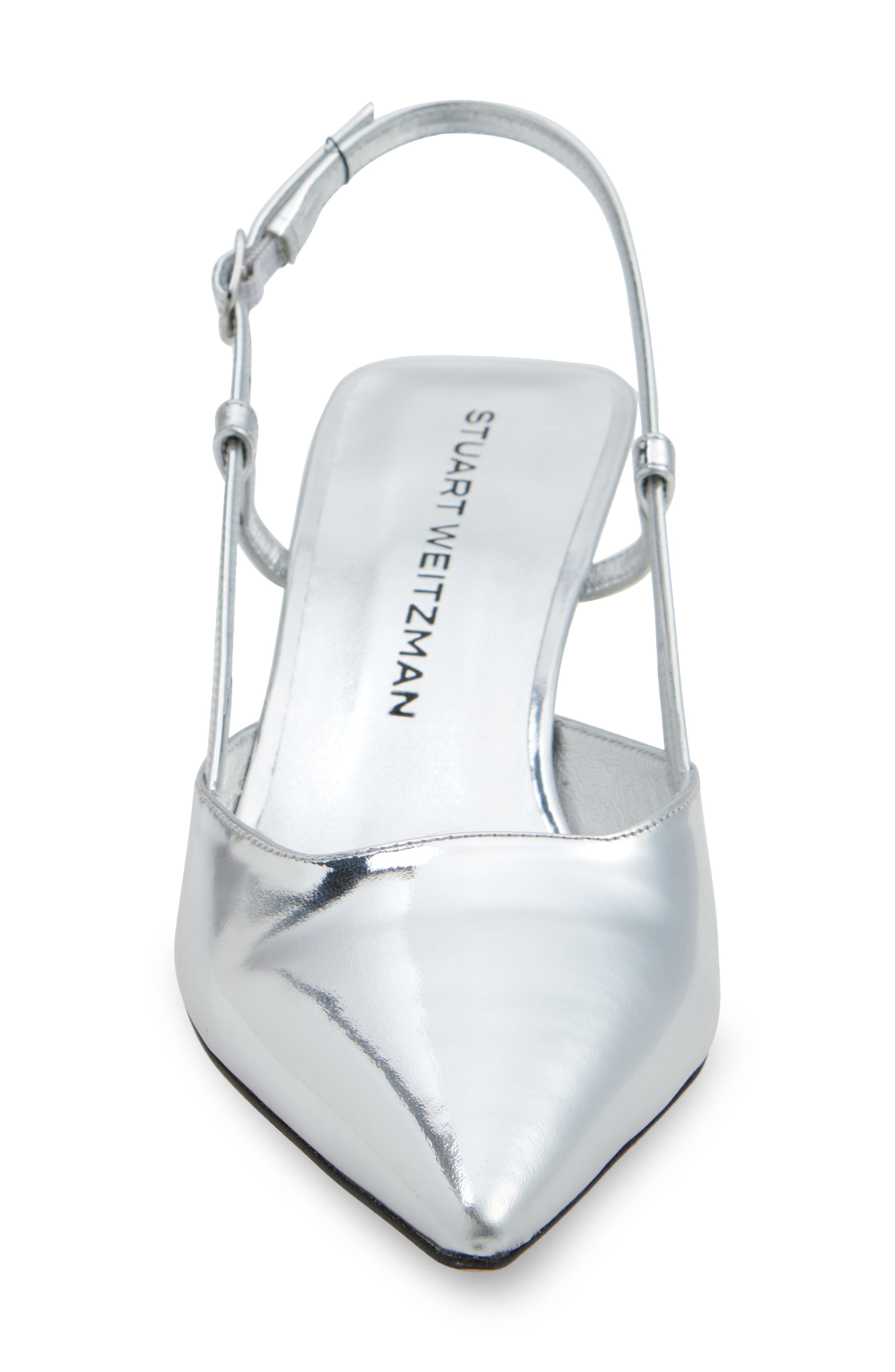 Stuart Weitzman Vinnie 50 Slingback Pump in Silver at Nordstrom - 4