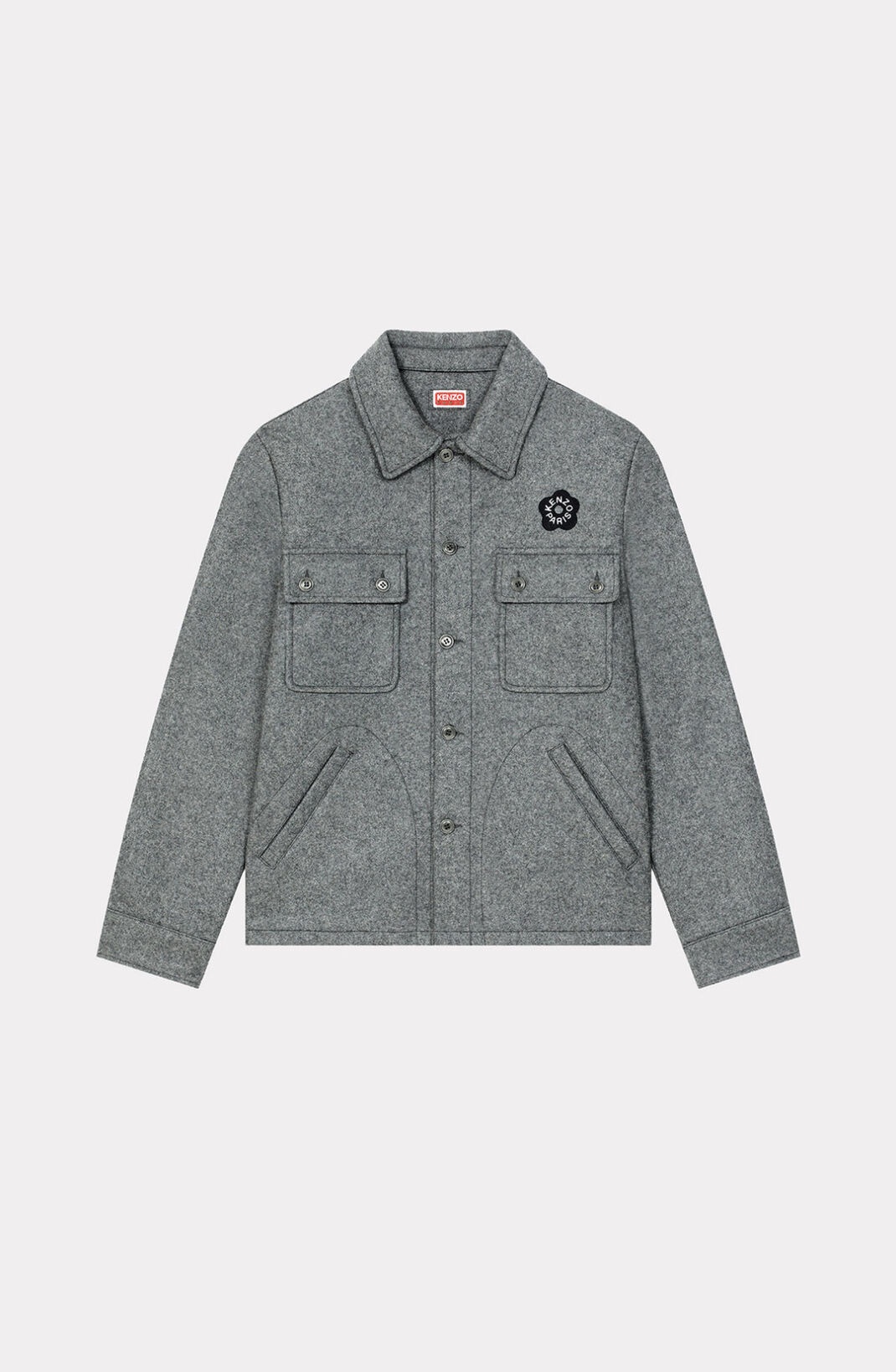 Wool 'BOKE FLOWER 2.0' overshirt - 1