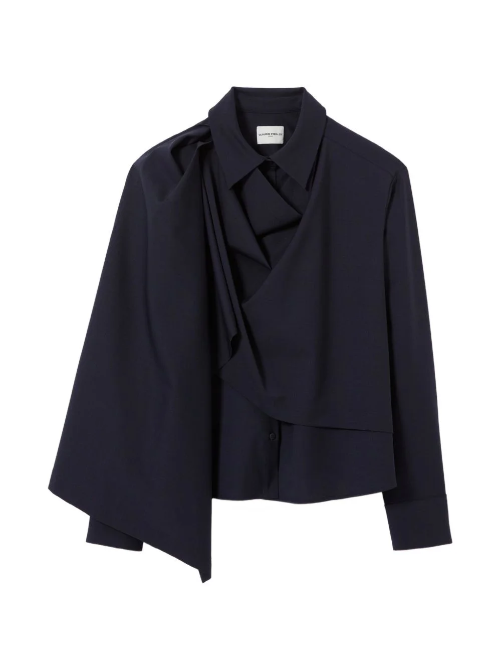 wool blend shawl jacket - 1